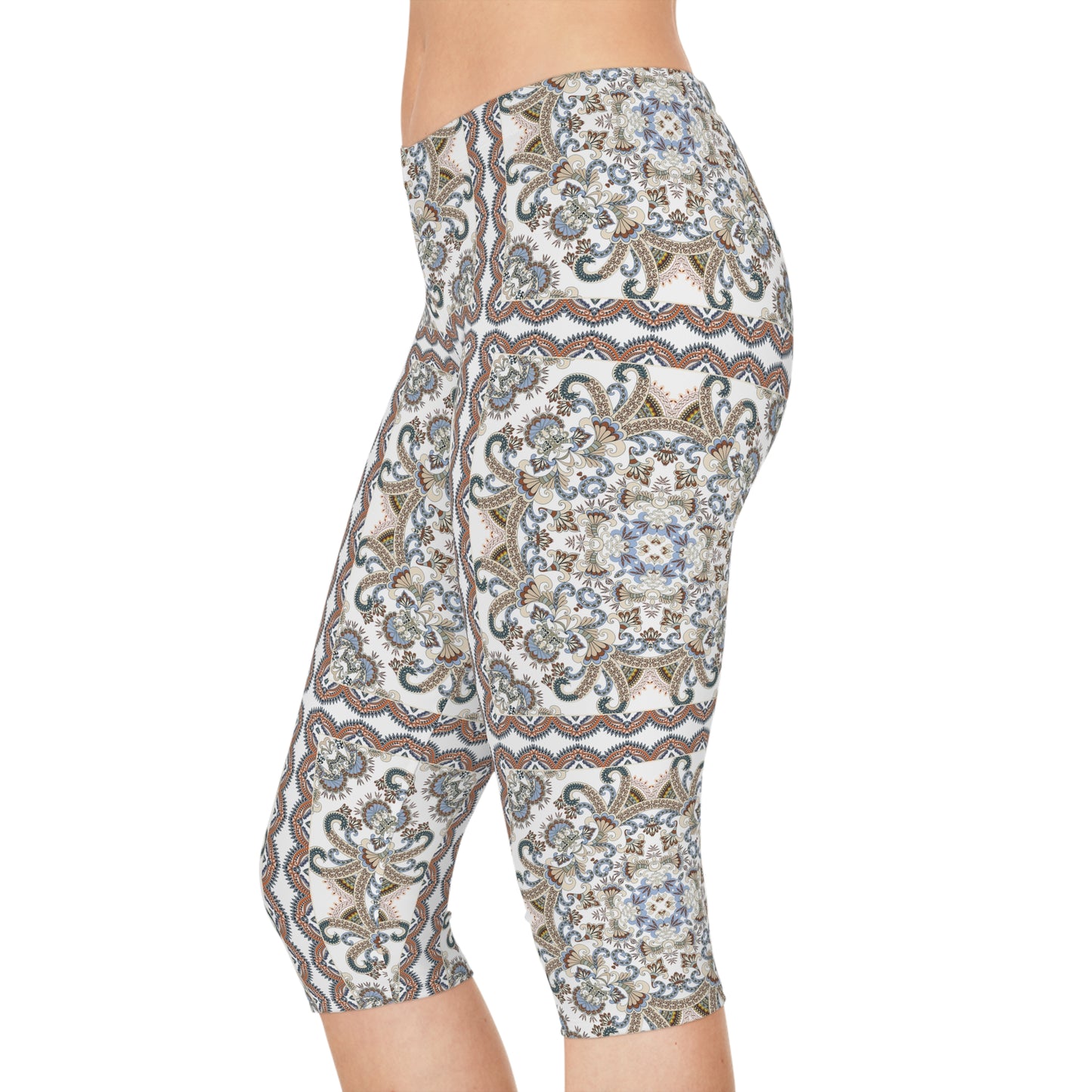 Leggings capri con estampado tradicional