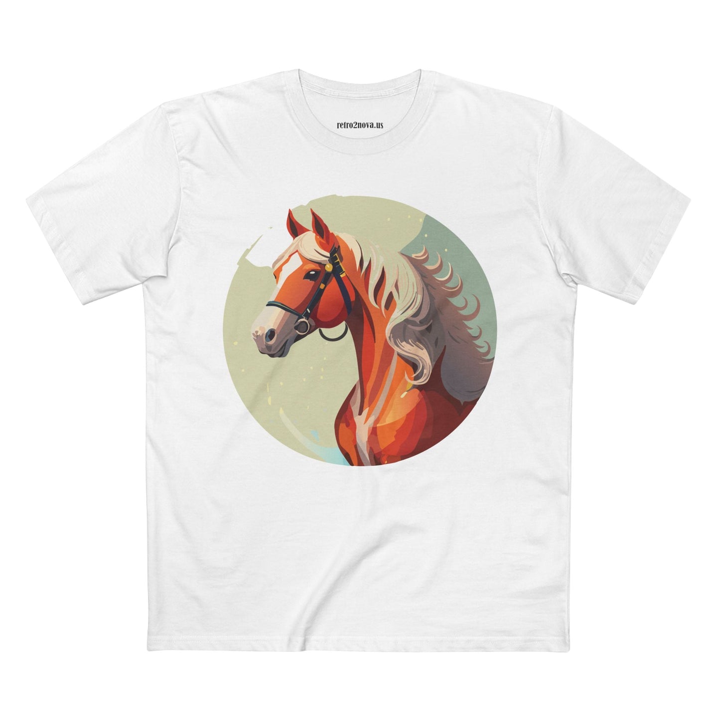 Unisex Premium Cotton Staple Tee With Original Horse Shirt Art Design For Animal Lovers Breathable Comfort Retro2Nova