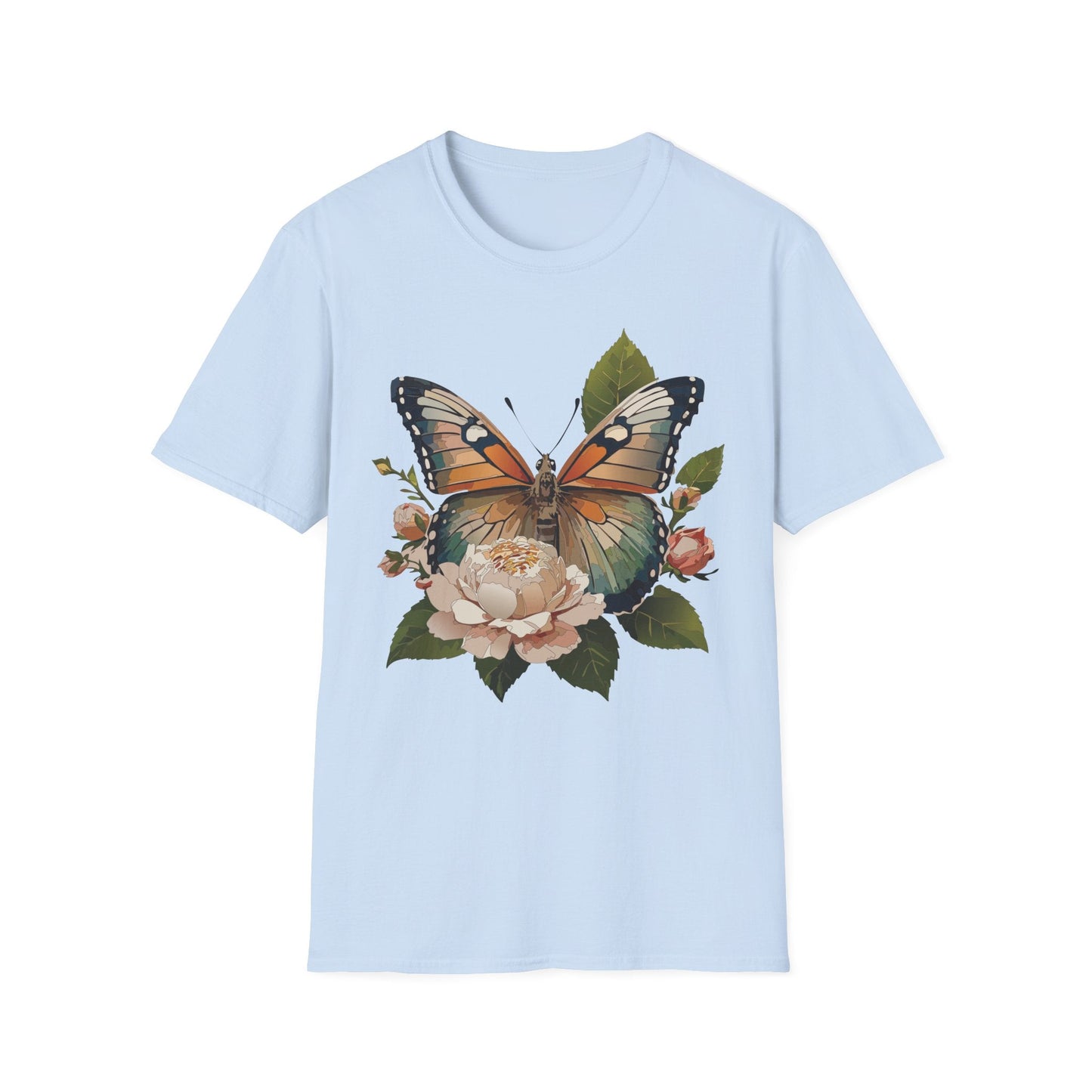 Monarch Butterfly Shirt Unisex Softstyle Cotton Tee Short Sleeve Gildan 64000 Everyday Wear