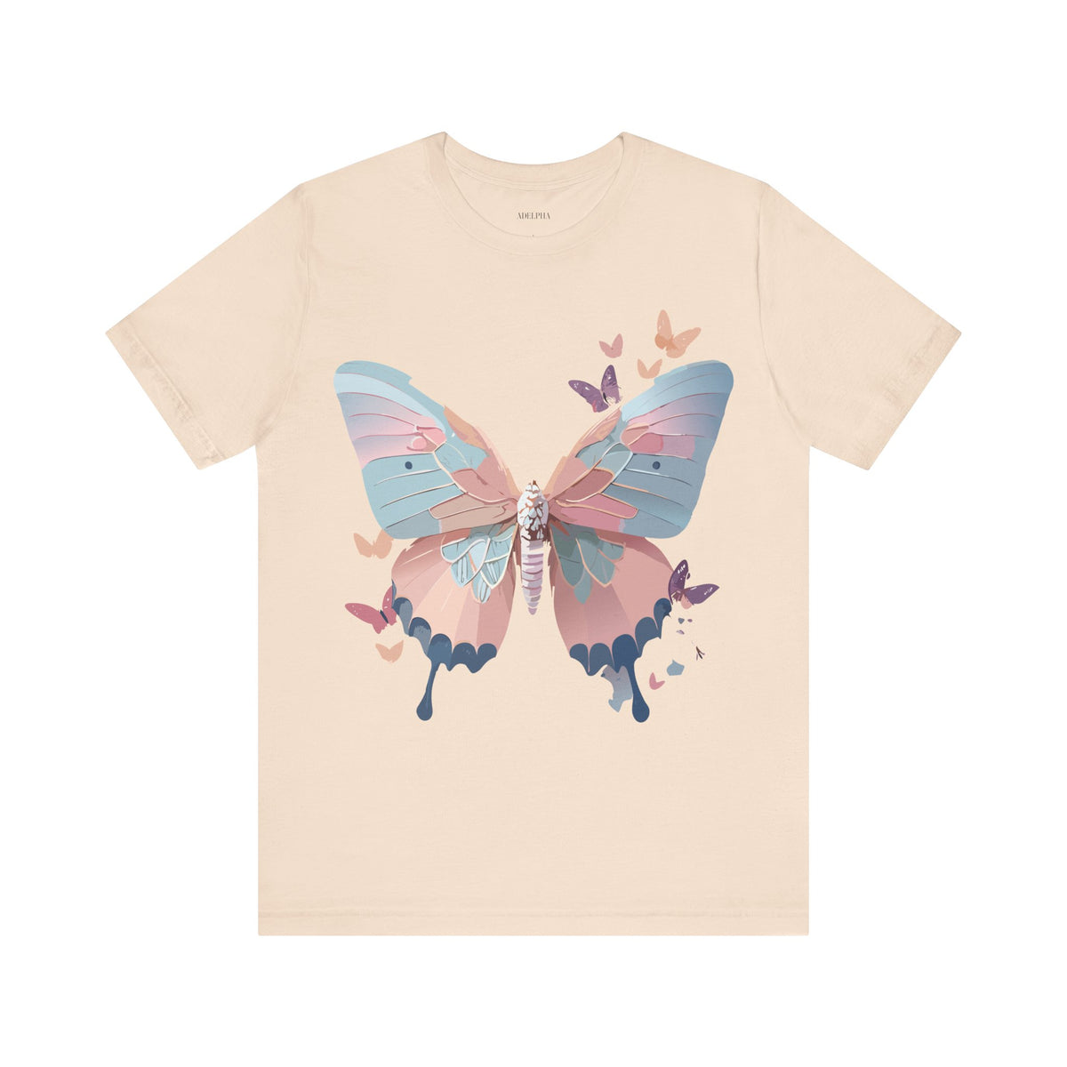 Butterfly Graphic Unisex Cotton Bella+Canvas Tee with Art Design n109