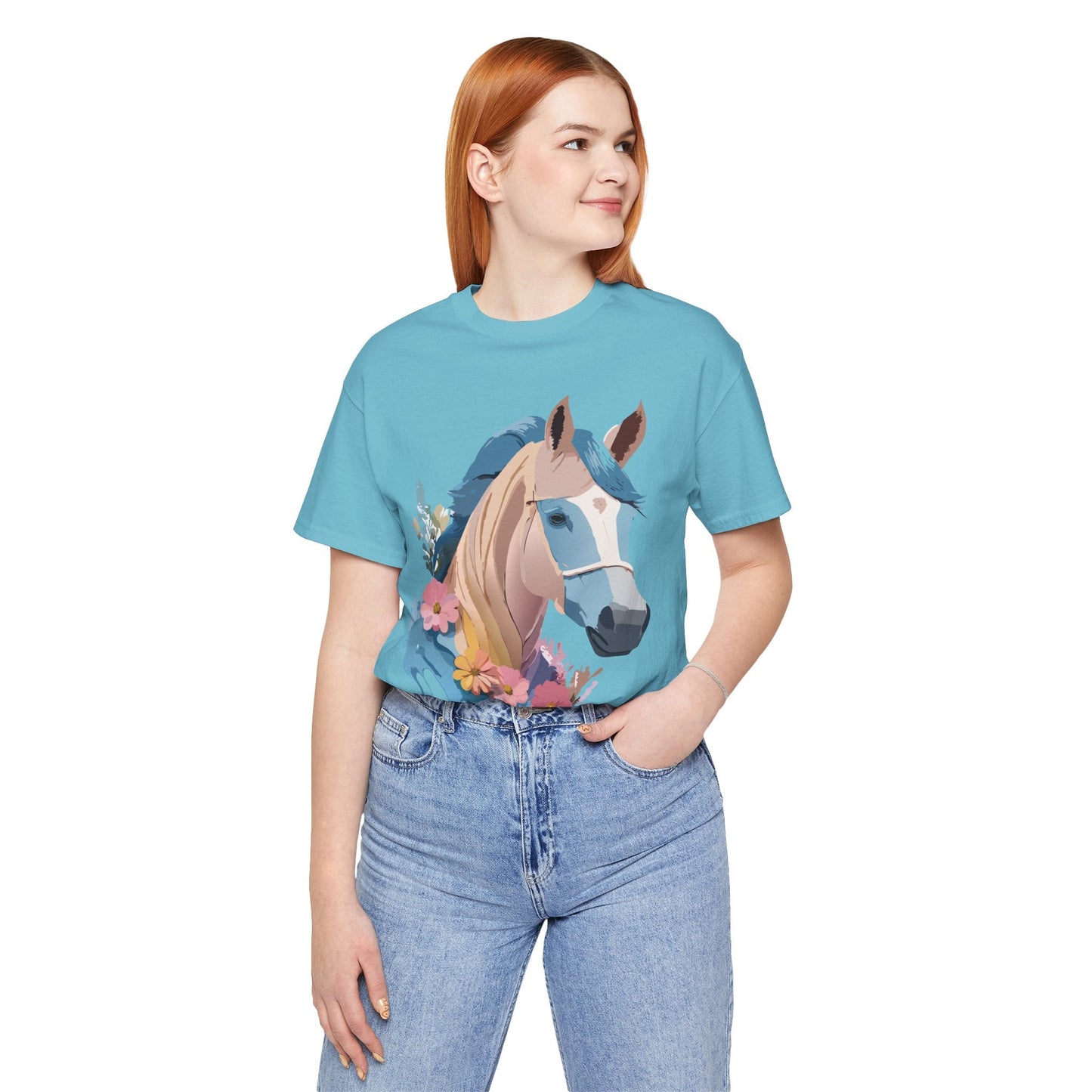 Horse Graphic Unisex 100 Cotton Vintage Animal Art T-Shirt 13
