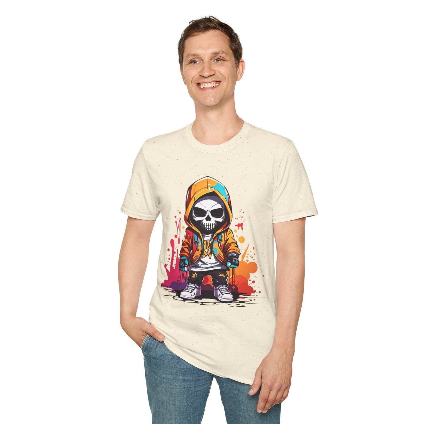 Skull Shirt Unisex Skeleton Graphic Tee Gildan Softstyle 64000 100 Percent Cotton