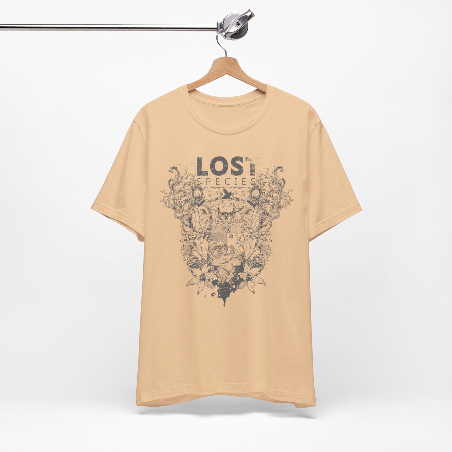 Lost Species Tee Floral Wildlife Illustration Rock Band T-Shirt A-7