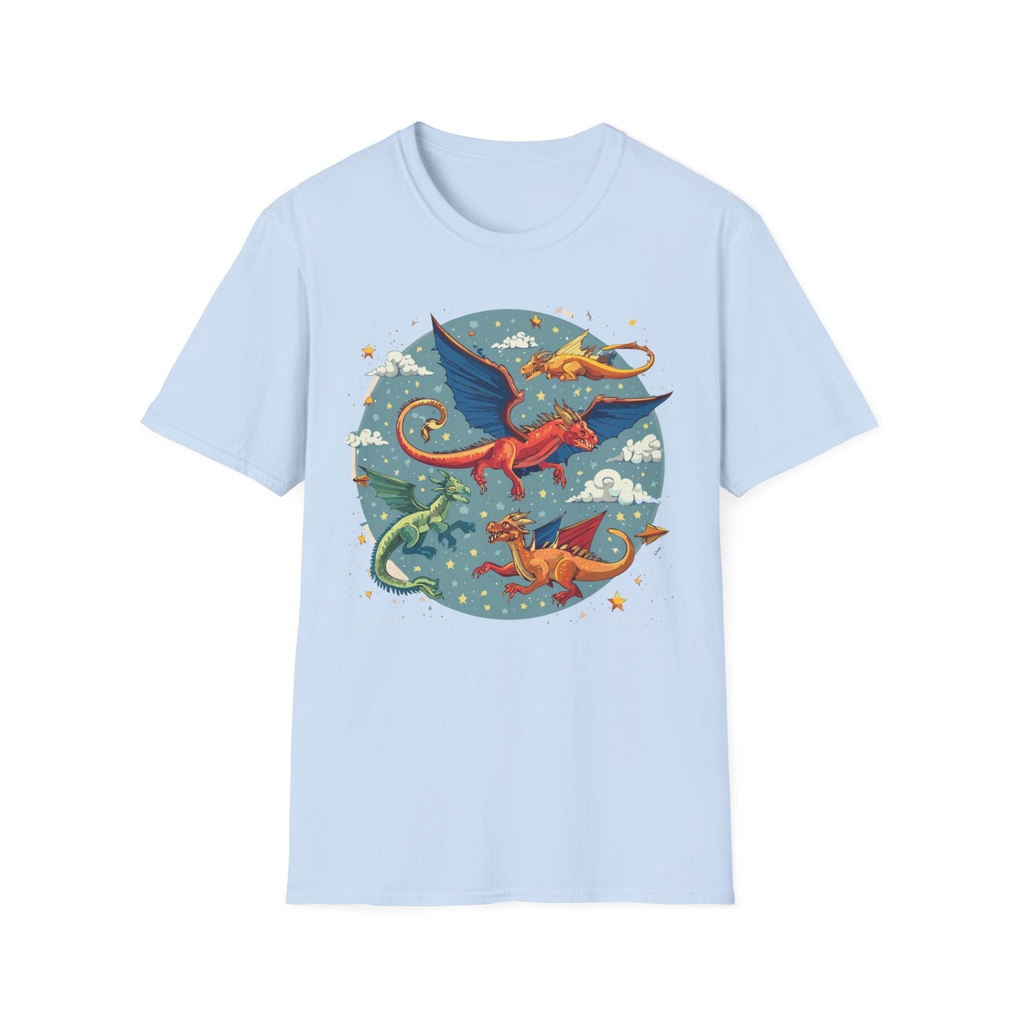 Dragon Graphic Unisex 100 Cotton Tee with Animal Artwork Design 12