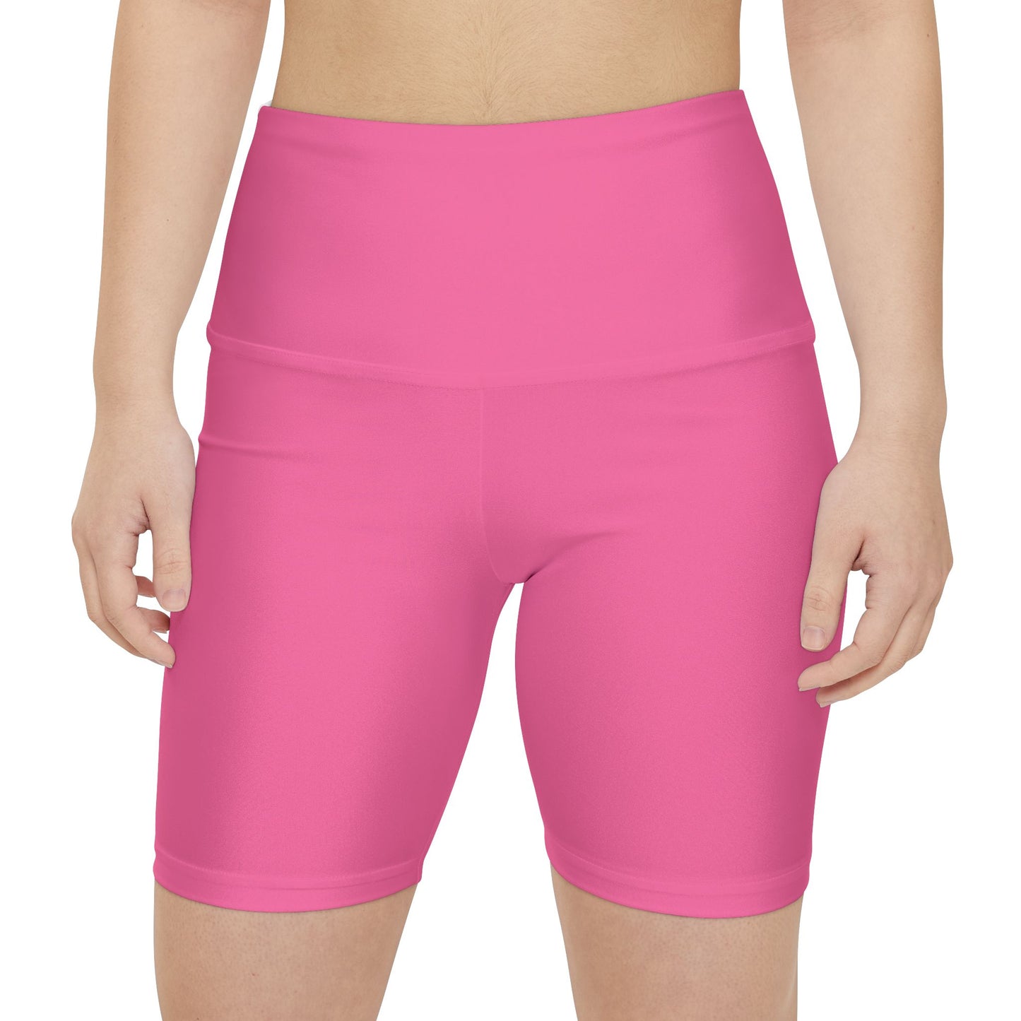 Rose Kiss Women's Workout Shorts — Solid High-Waist Biker Shorts for Exercise & Everyday Wear
