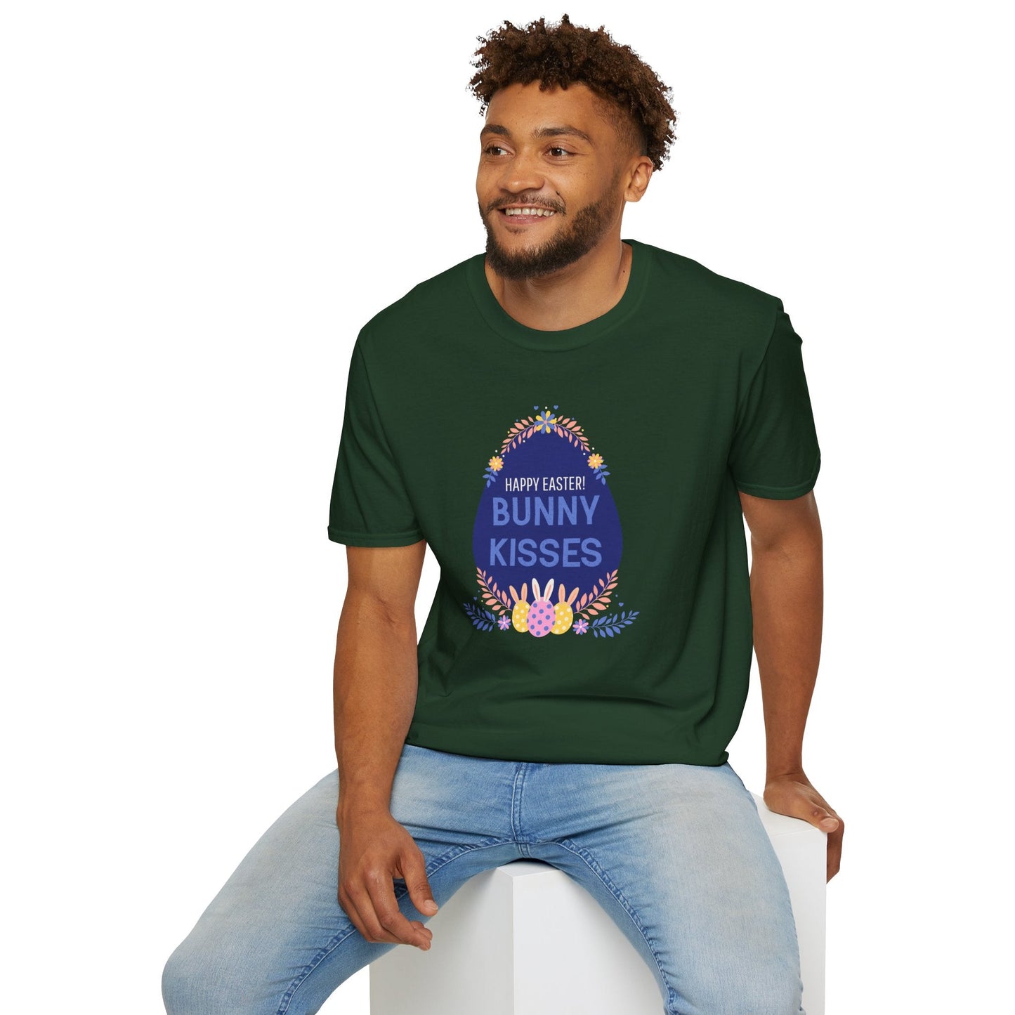 Easter Bunny Kisses T Shirt Unisex Gildan Softstyle Tee With Easter Signature Prints Design