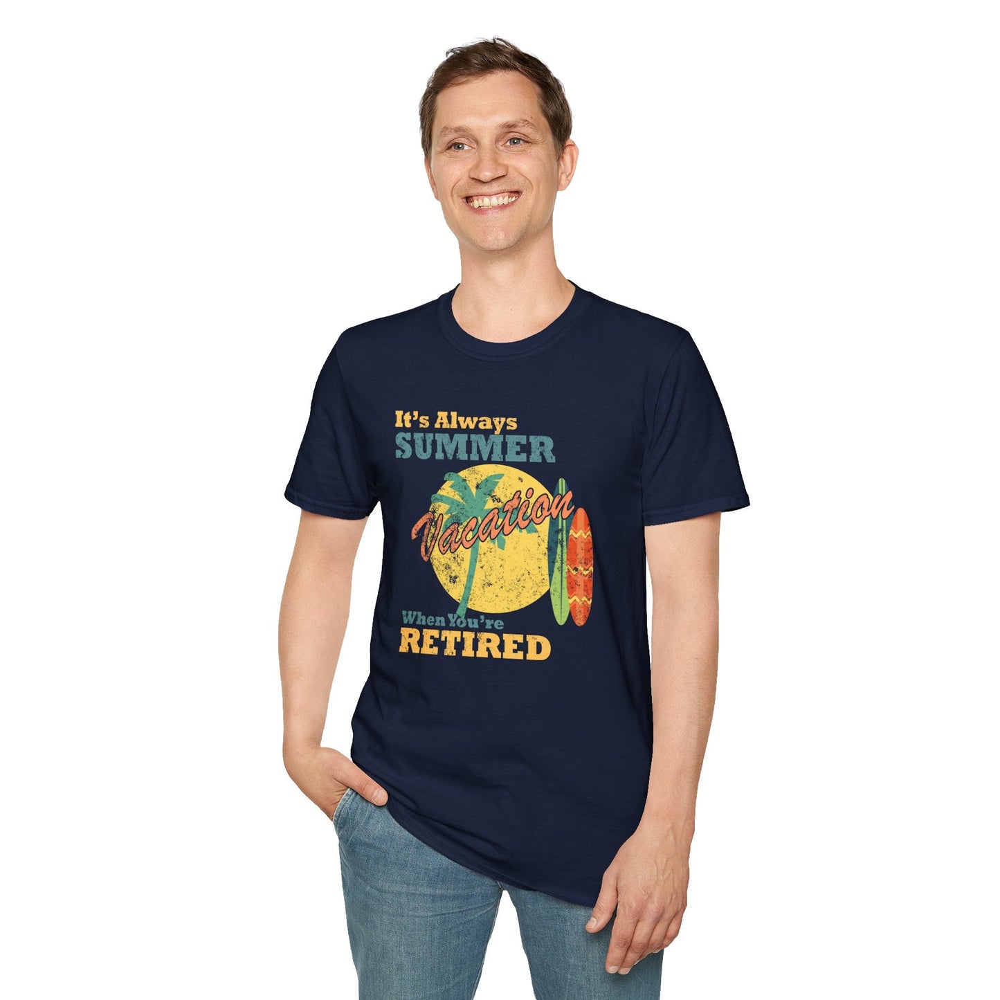 Summer Unisex T Shirt With Art Design Gildan Softstyle 64000 100 Percent Cotton Tee