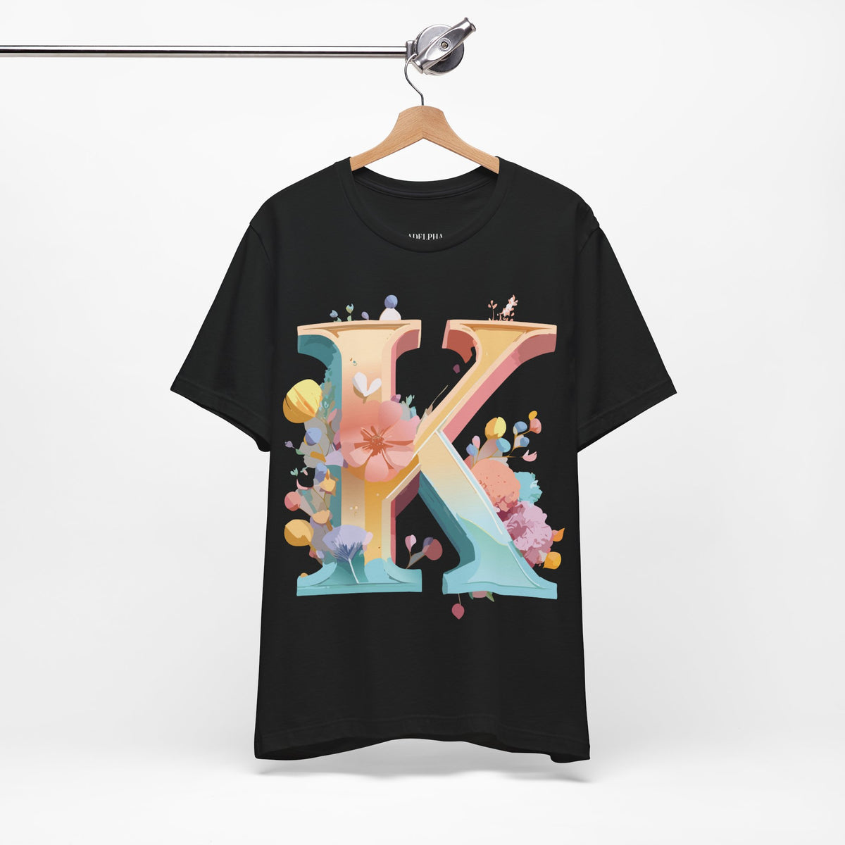 Letter K Graphic Unisex Cotton Bella+Canvas Tee with Art Letter Design