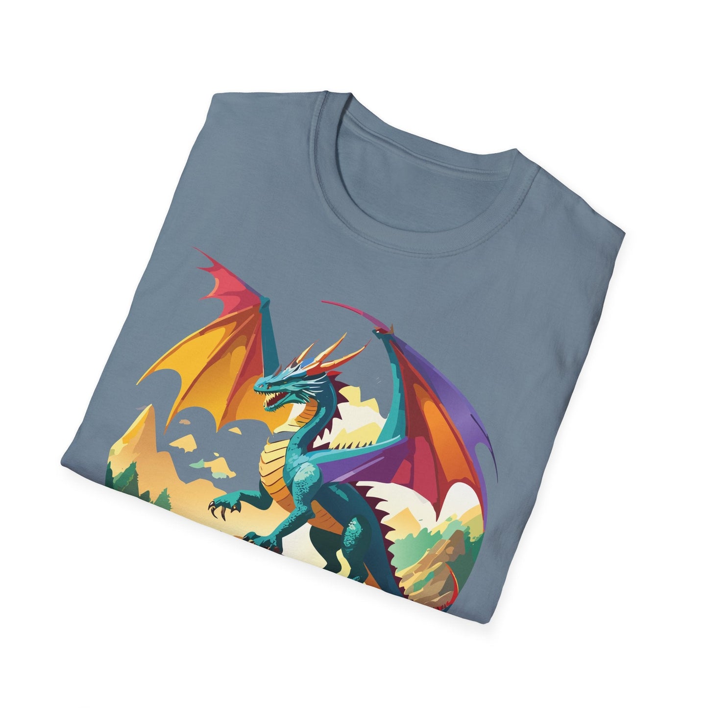 Dragon T Shirt Unisex Dragon Shirt Animal Design Softstyle Tee 100 Percent Cotton
