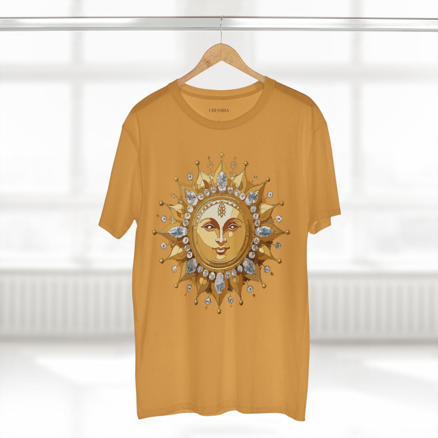 Gold Sun Graphic Unisex 100 Cotton T-Shirt with Golden Art Design 7