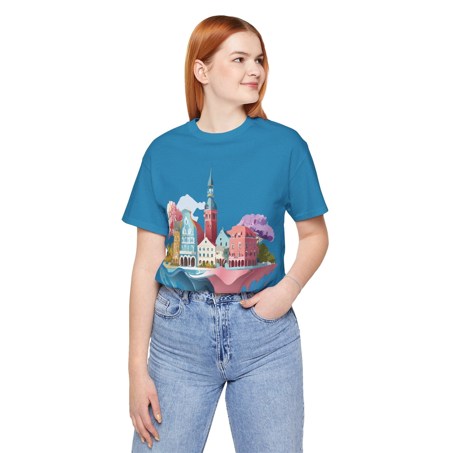 Germany Graphic Tee for Unisex Short Sleeve Shirt by Adelpha Art Design Vintage Inspired