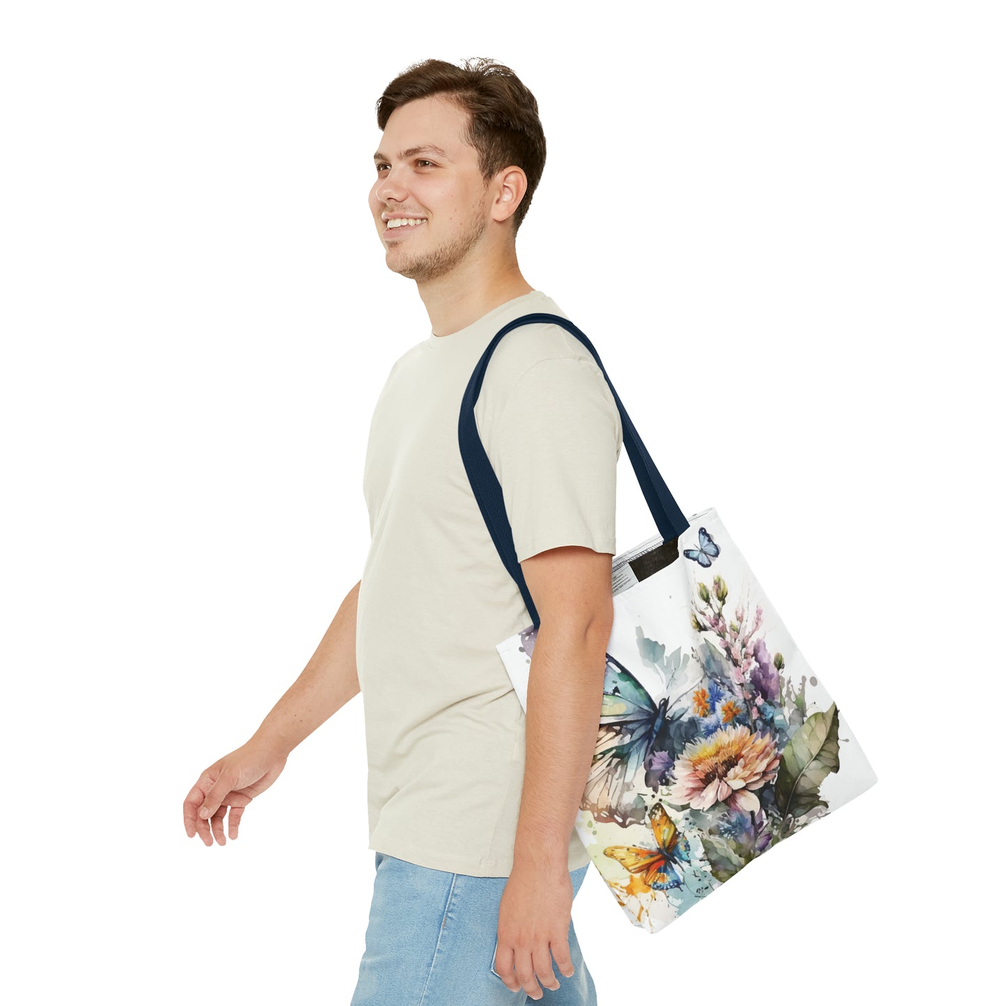 Canvas Bag with Butterfly Prints