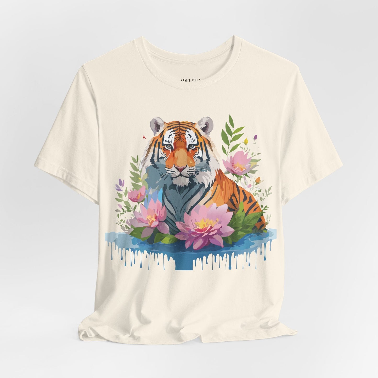 Tiger Graphic Tee Unisex Shirt By Adelpha Vintage Inspired Artwork Short Sleeve