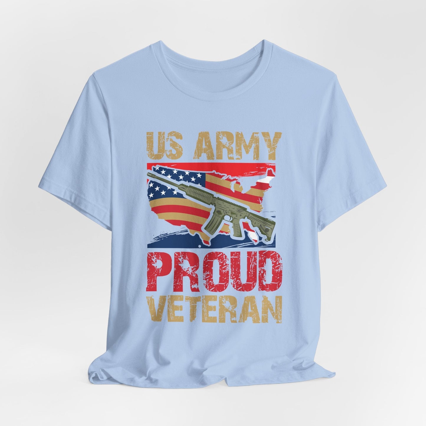 Army Veteran Patriotic Graphic Design Unisex Cotton T-Shirt v17