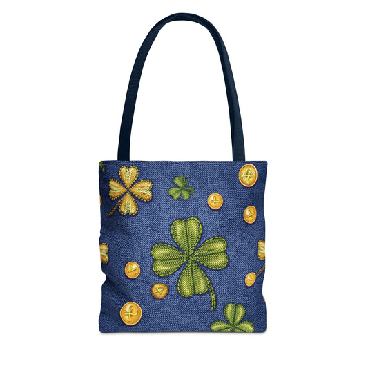 St. Patrick's Day DENIM PRINT CANVAS BAG HIGH-QUALITY 100% SPUN POLY BAG-203-5