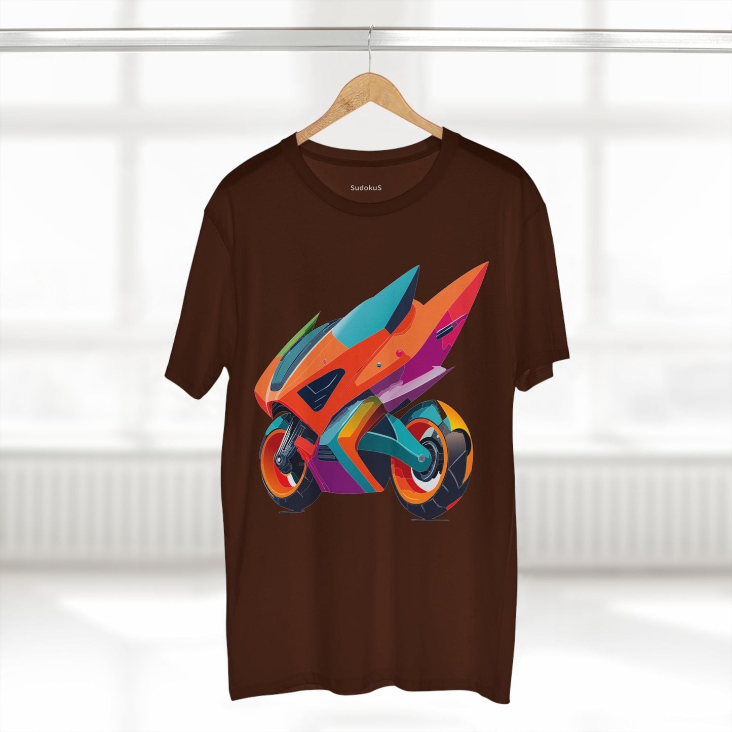 Moto Bike Graphic Unisex 100 Cotton Staple Tee 2