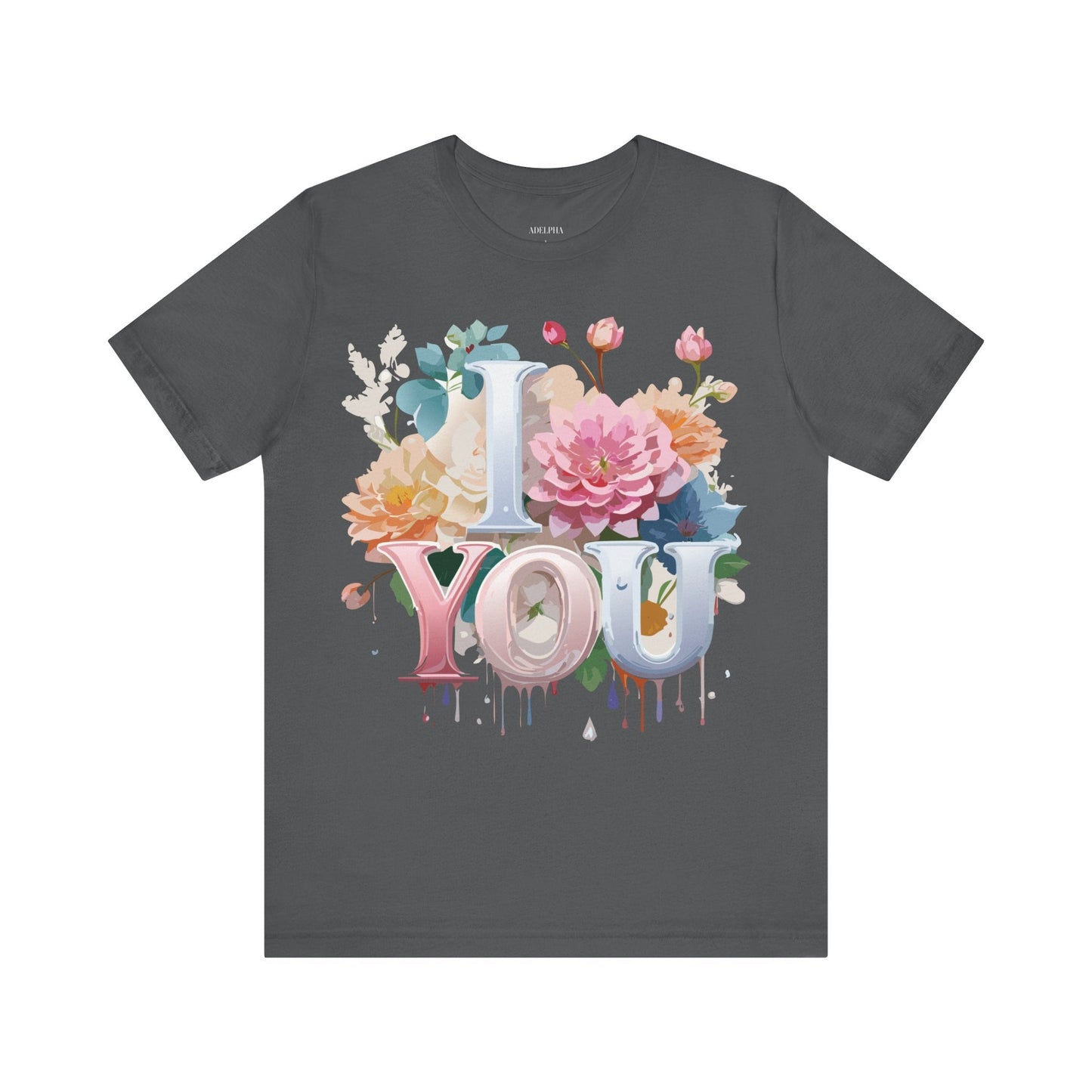 Valentine Day Graphic Unisex 100 Cotton Vintage Artwork with Love and Flower Design Tee 1