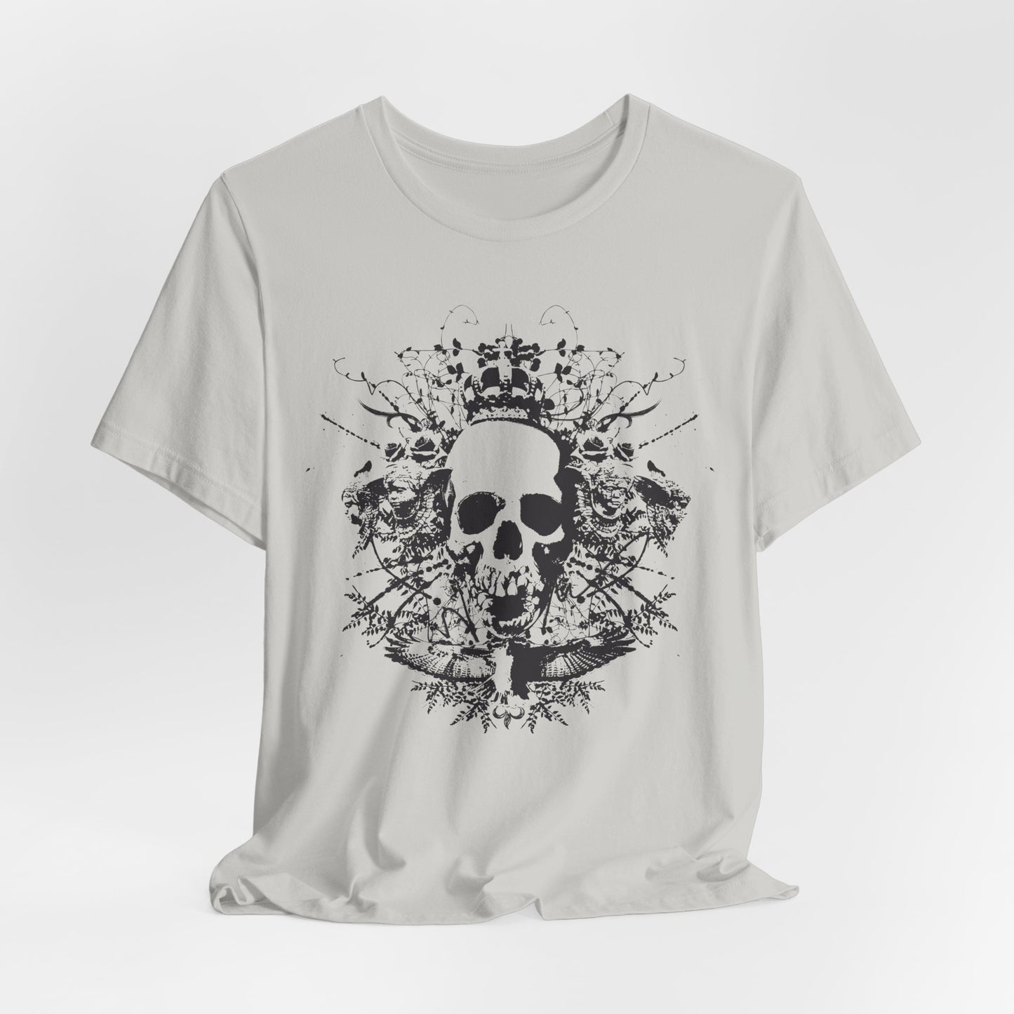 Dark Skull Graphic Design Tee, Skull Shirt, Vintage Tees, Art Design T-Shirt, Vintage Graphic Tee, Art Shirts with Skulls