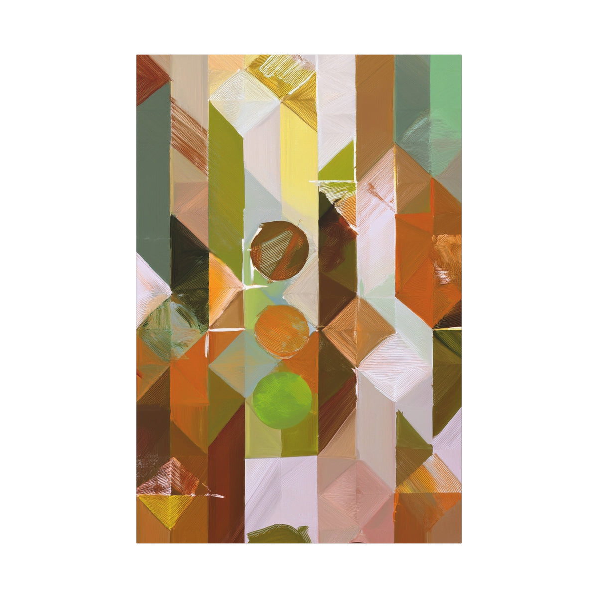 Abstract Geometric Painting Print Canvas 20x24,20x30,24x30 24x32,24x36,30x40 32x48,36x48,40x60 Pine-Wood Inner Frame ABS-56