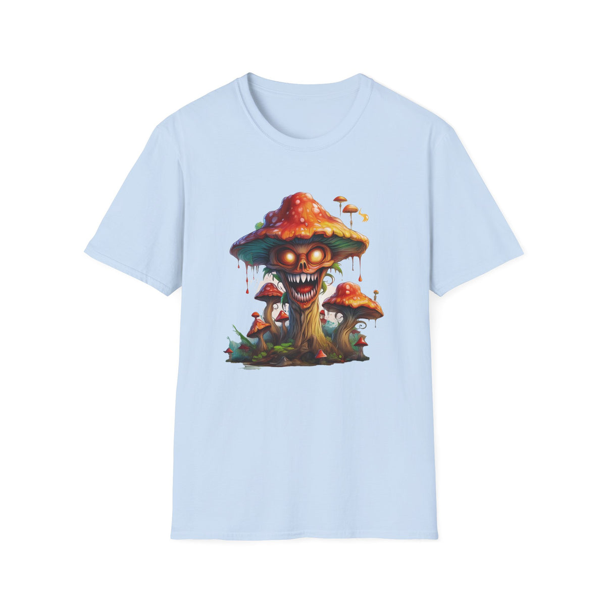 Funny Mashroom Cartoon  Graphic Tee Gildan Unisex 100 Cotton Tee Shirt c23