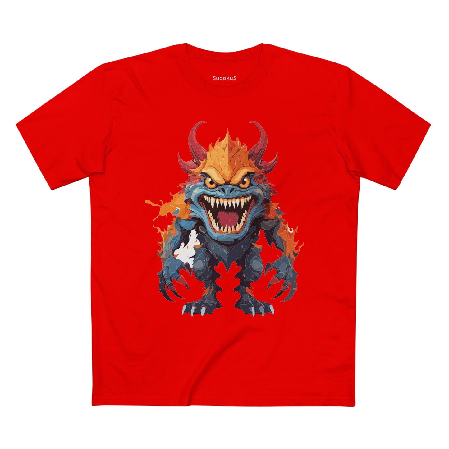 Cartoon Monsters Graphic Unisex 100 Cotton Staple Tee 33