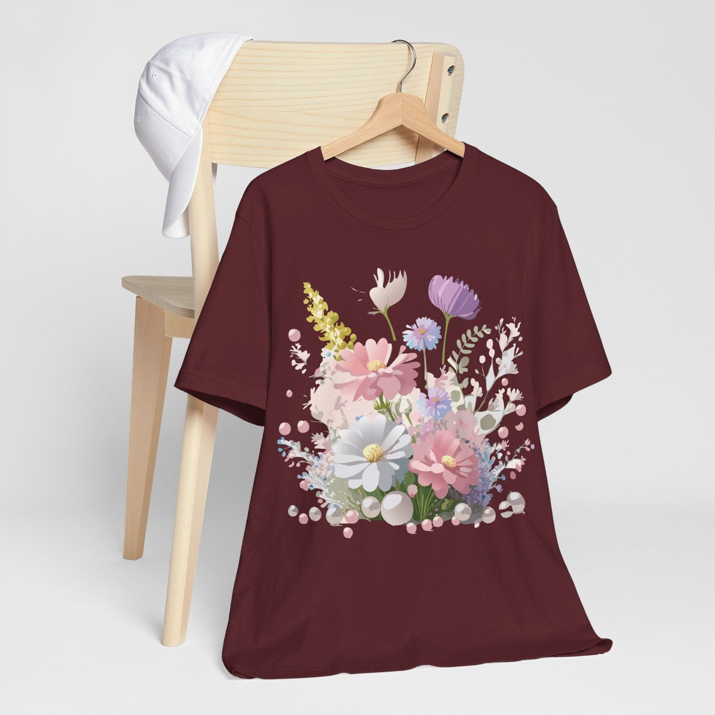 Adelpha Floral Graphic T Shirt Unisex Jersey Short Sleeve Art Design Vintage Inspired Premium