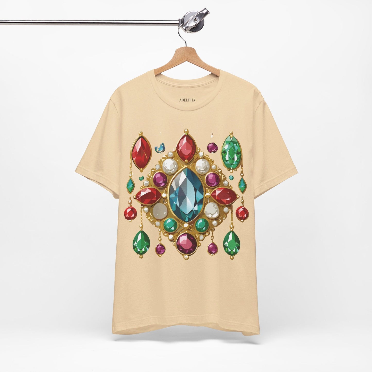 Jewelry Graphic Unisex 100 Cotton Vintage Treasure Art T-Shirt 44