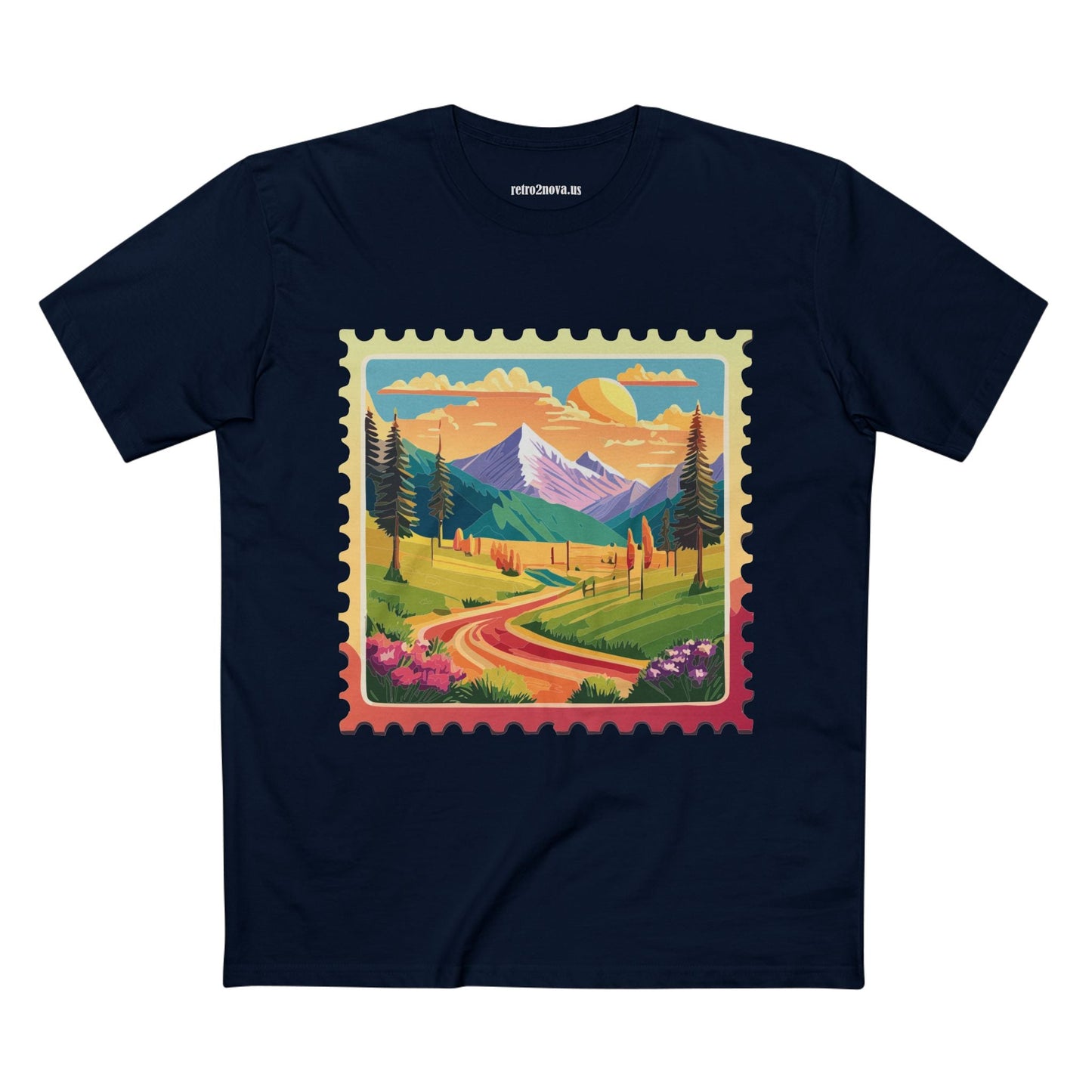 Stamp Shirt Postage Stamp Tee Unisex Premium Cotton With Original Art Design Retro2Nova
