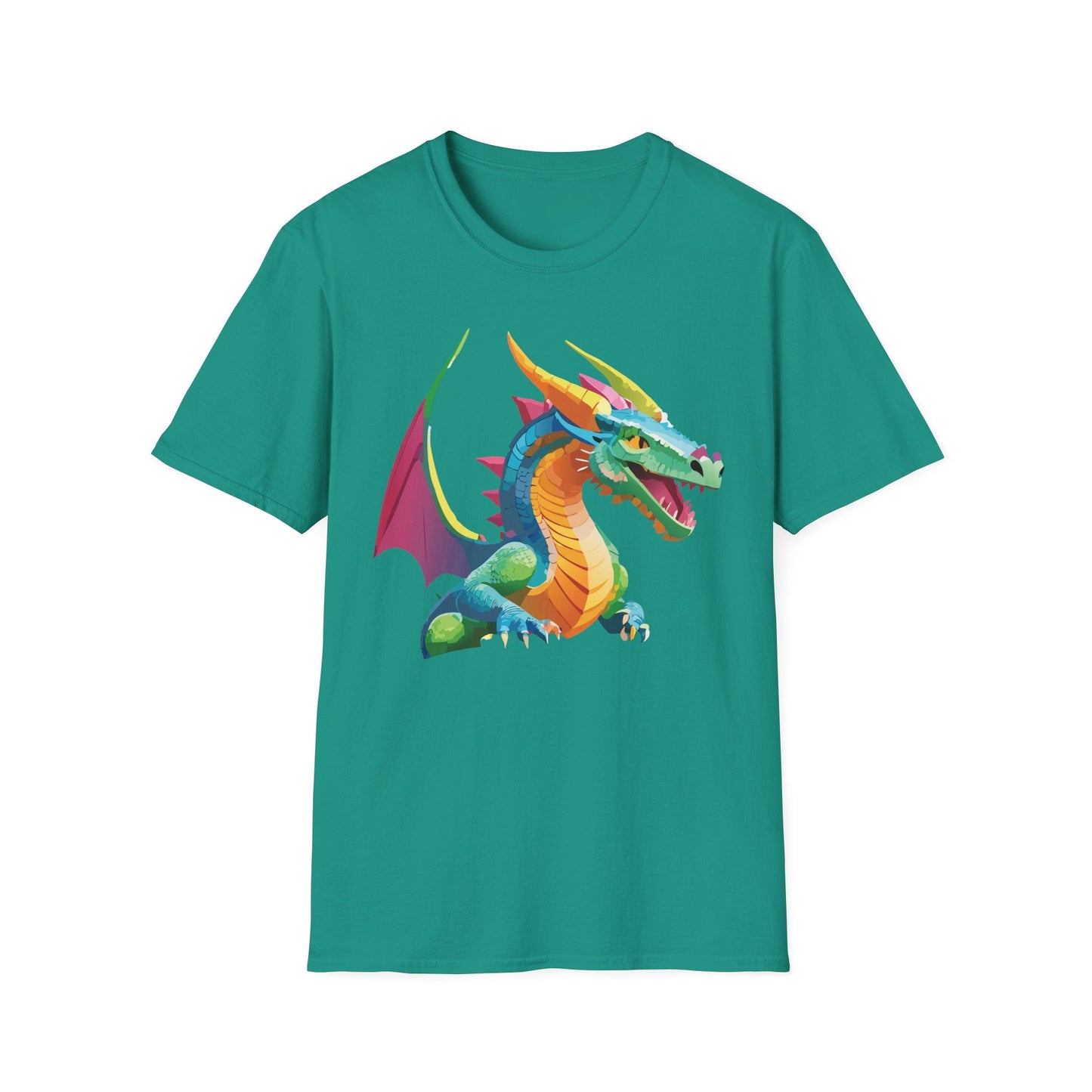 Unisex Dragon Graphic Tee Softstyle Short Sleeve T Shirt Made From Ring Spun Cotton