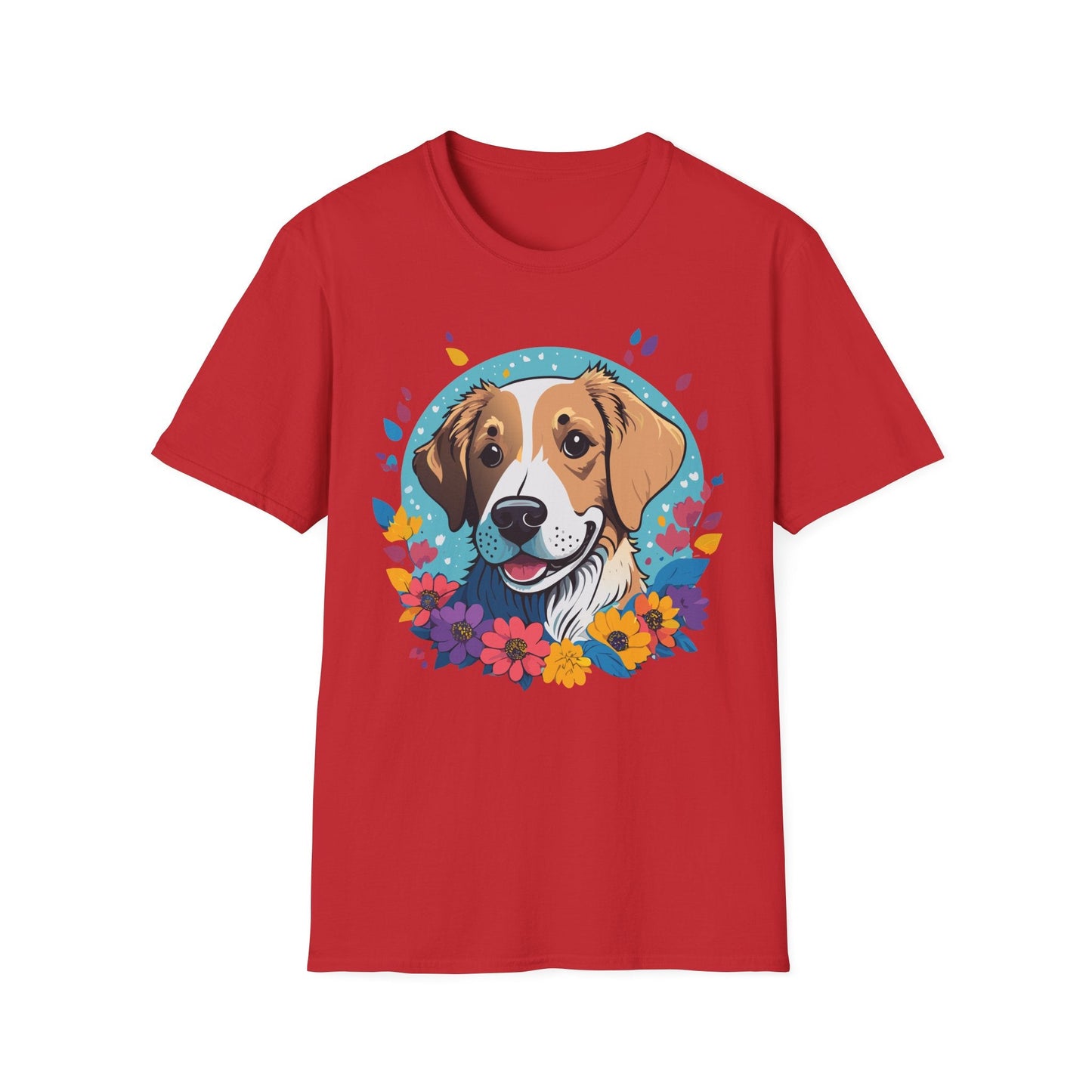 Unisex Dog Shirt Animal Print Tee Gildan Softstyle 64000 Cotton