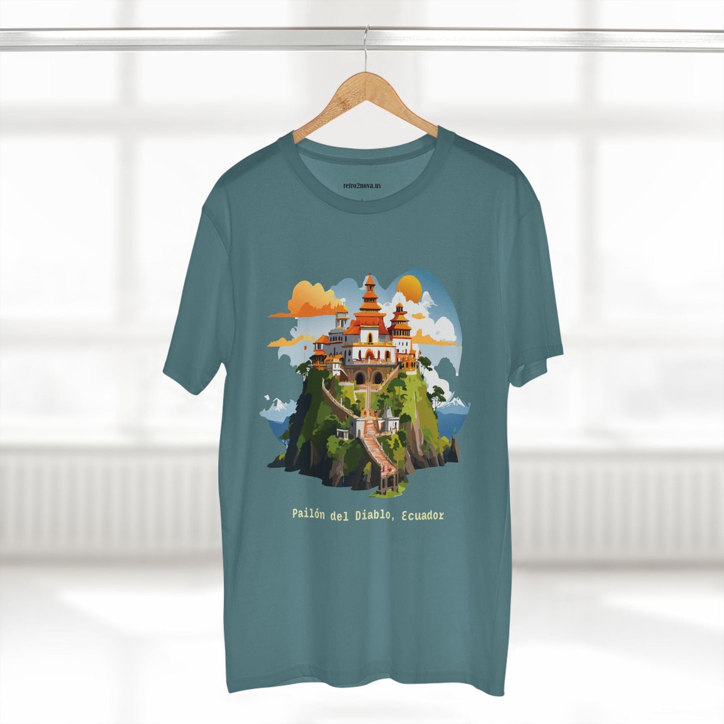 Travel Shirt Unisex Premium Cotton Tee With Original Art Design From Retro2Nova Ecuador Inspired