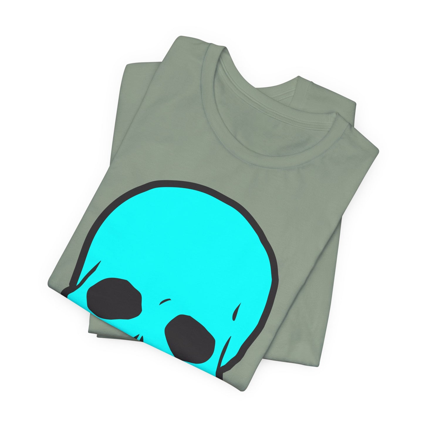 Blue Skull Graphic Design Tee, Skull Shirt, Vintage Tees, Art Design T-Shirt, Vintage Graphic Tee, Art Shirts with Skulls