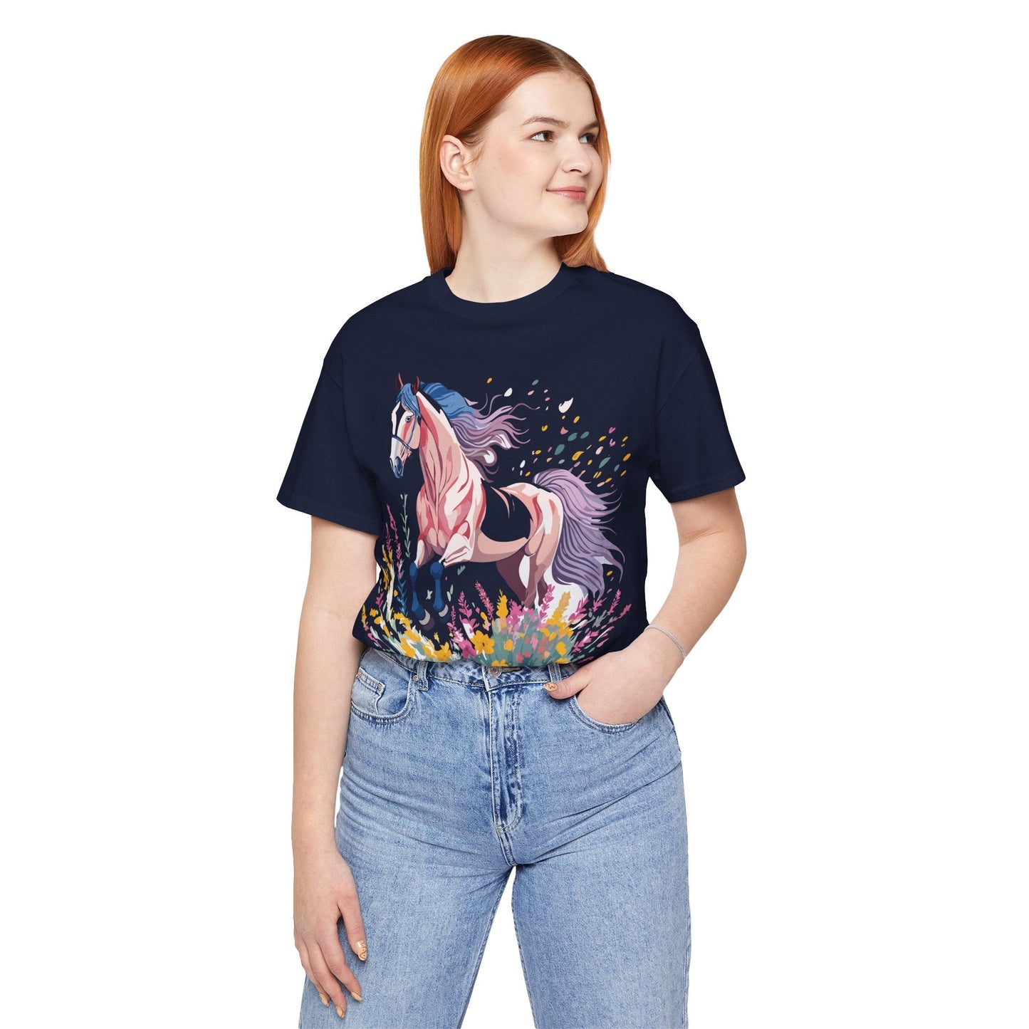 Horse Graphic Tee Unisex Short Sleeve Jersey Shirt Adelpha Vintage Inspired Art Collection