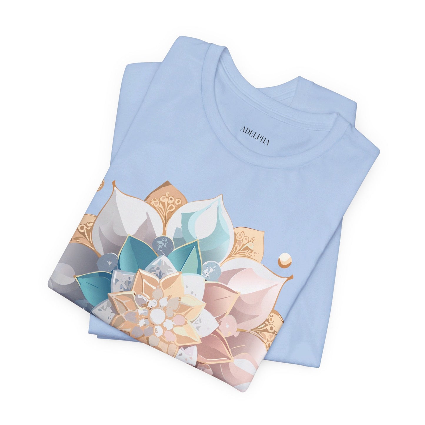 Adelpha Mandala Graphic Tee Unisex Jersey Short Sleeve Art Design Shirt Premium Comfort Wear