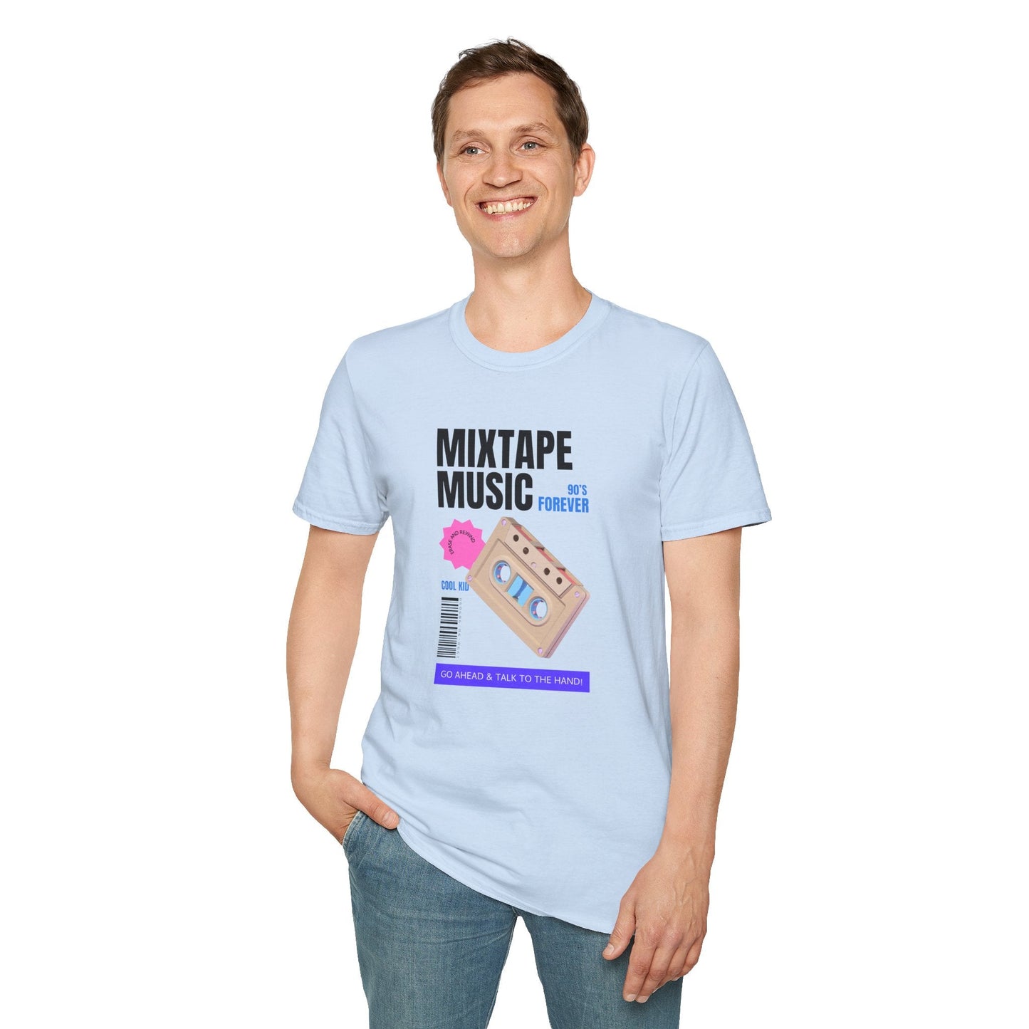 Mixtape Music Vintage Cassette T-Shirt Unisex Cotton Retro Audio Graphic Tee