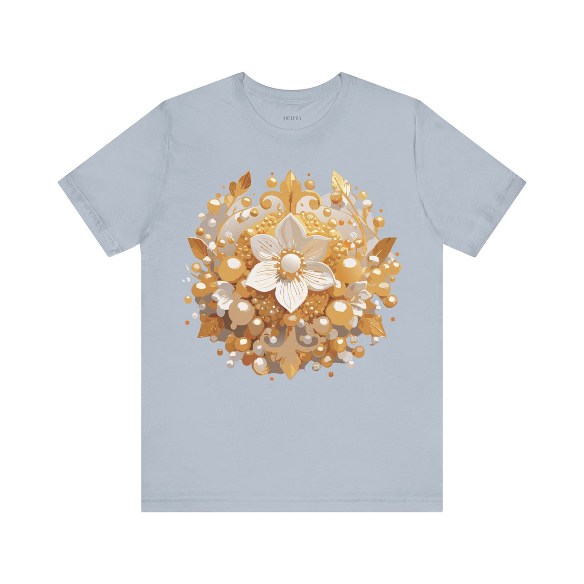 Jewelry Graphic Unisex Cotton Bella+Canvas Tee with Gemstones Art Design m39