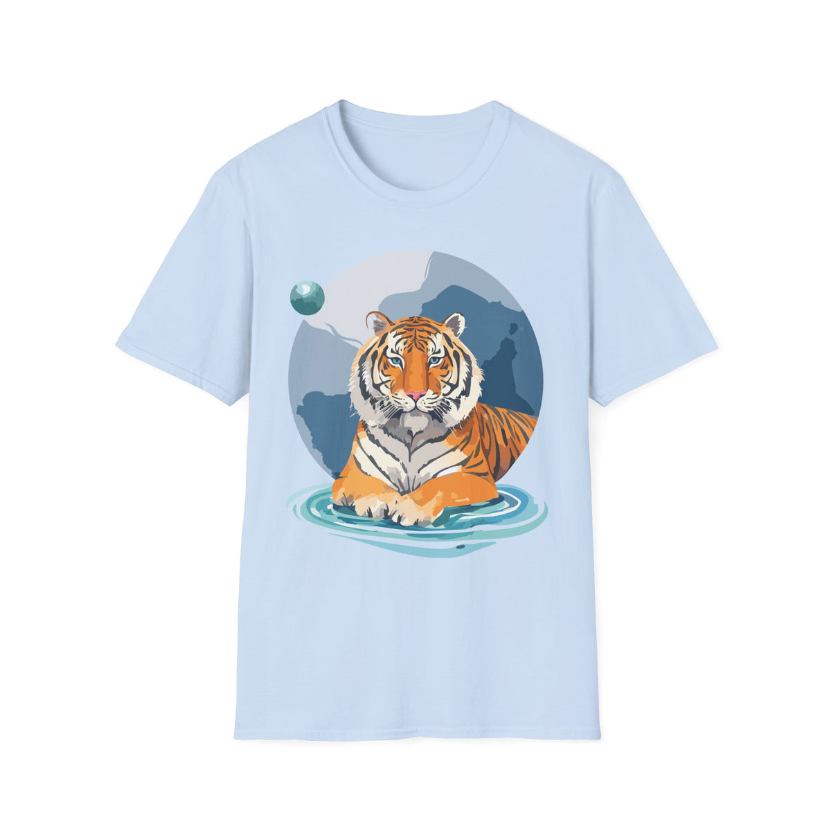 Majestic Tiger Illustration T-Shirt | Tiger Graphic Tee