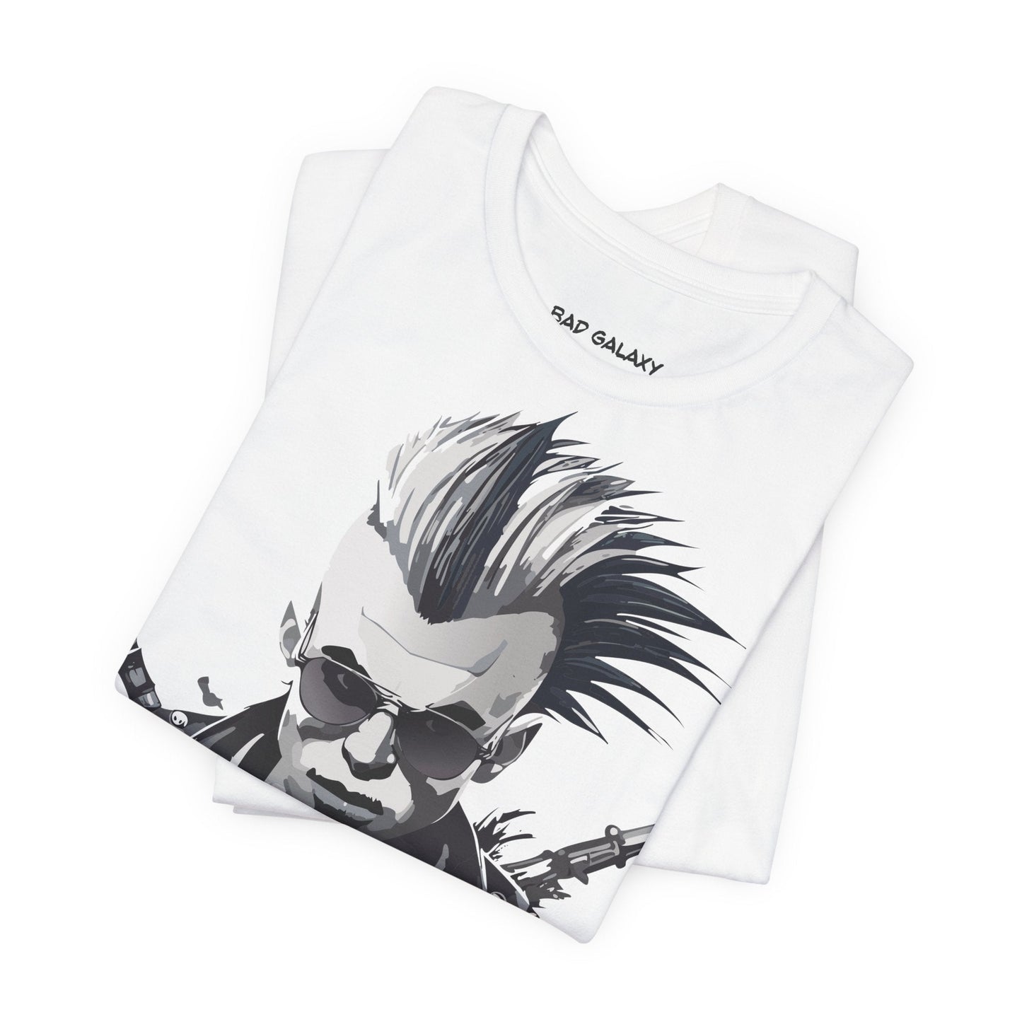 Punk Rock Tee Shirt From Bad Galaxy Made To Order 100 Percent Cotton Eco Friendly Inks USA