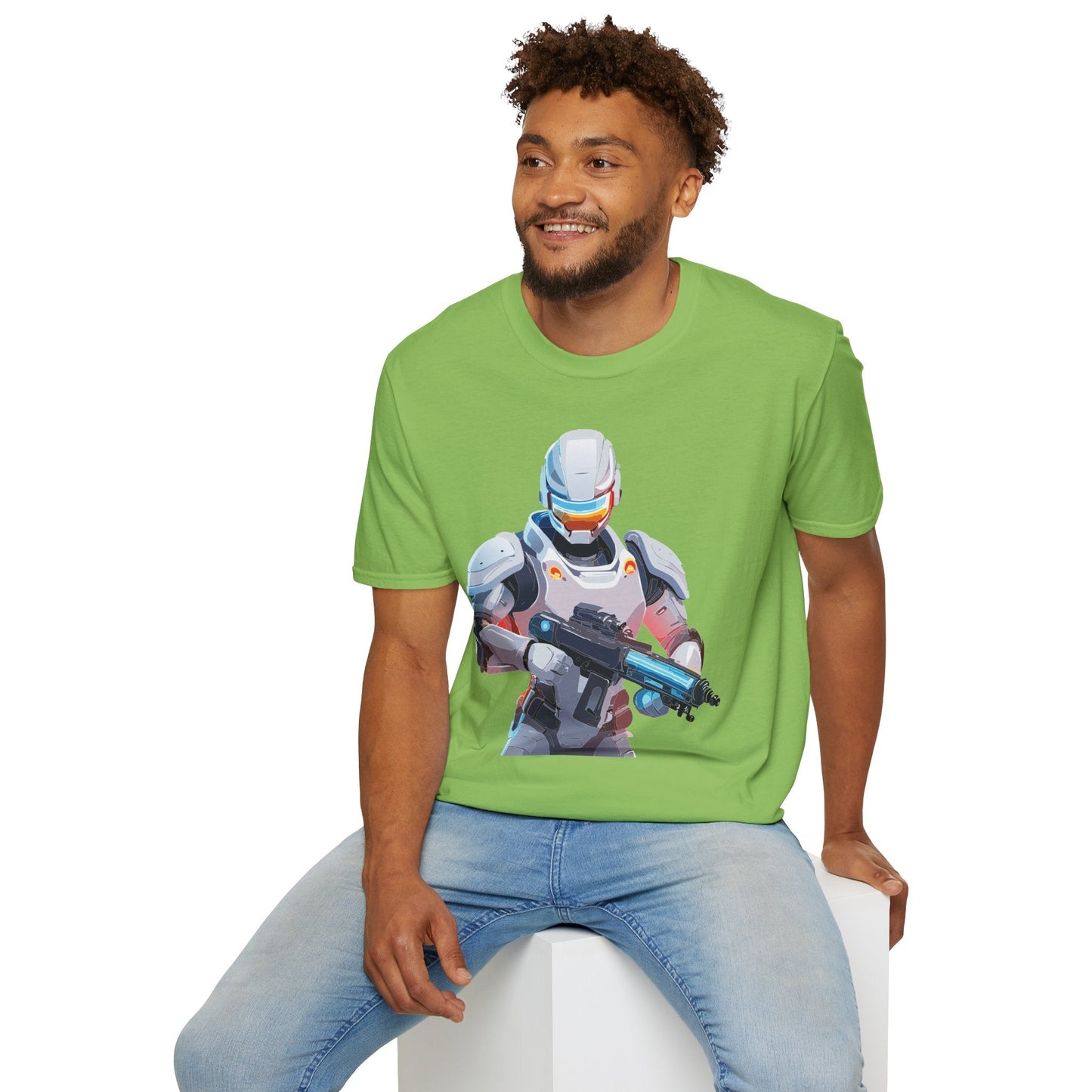 Robocop Themed Unisex Softstyle T Shirt With Robocop Art Design Cotton Tee Premium Comfort