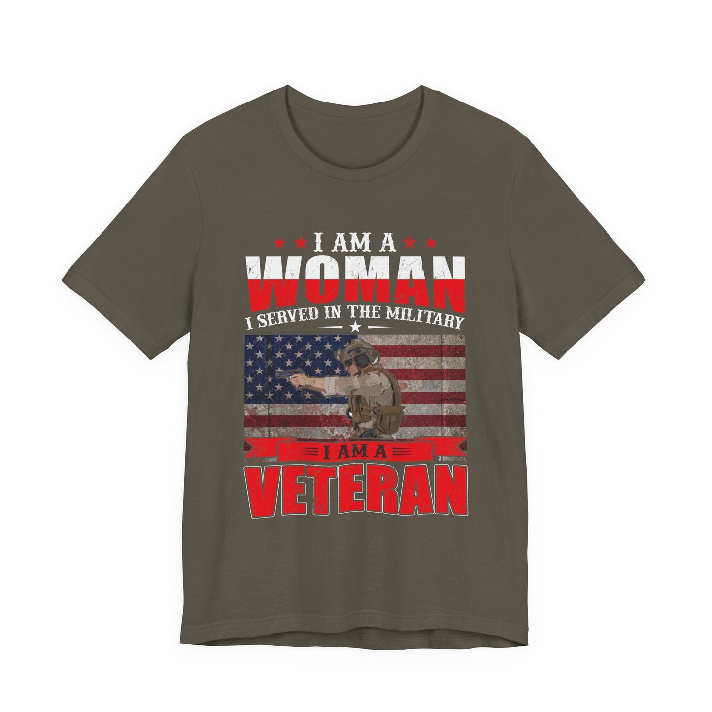 Army Veteran Patriotic Graphic Design Unisex Cotton T-Shirt v27