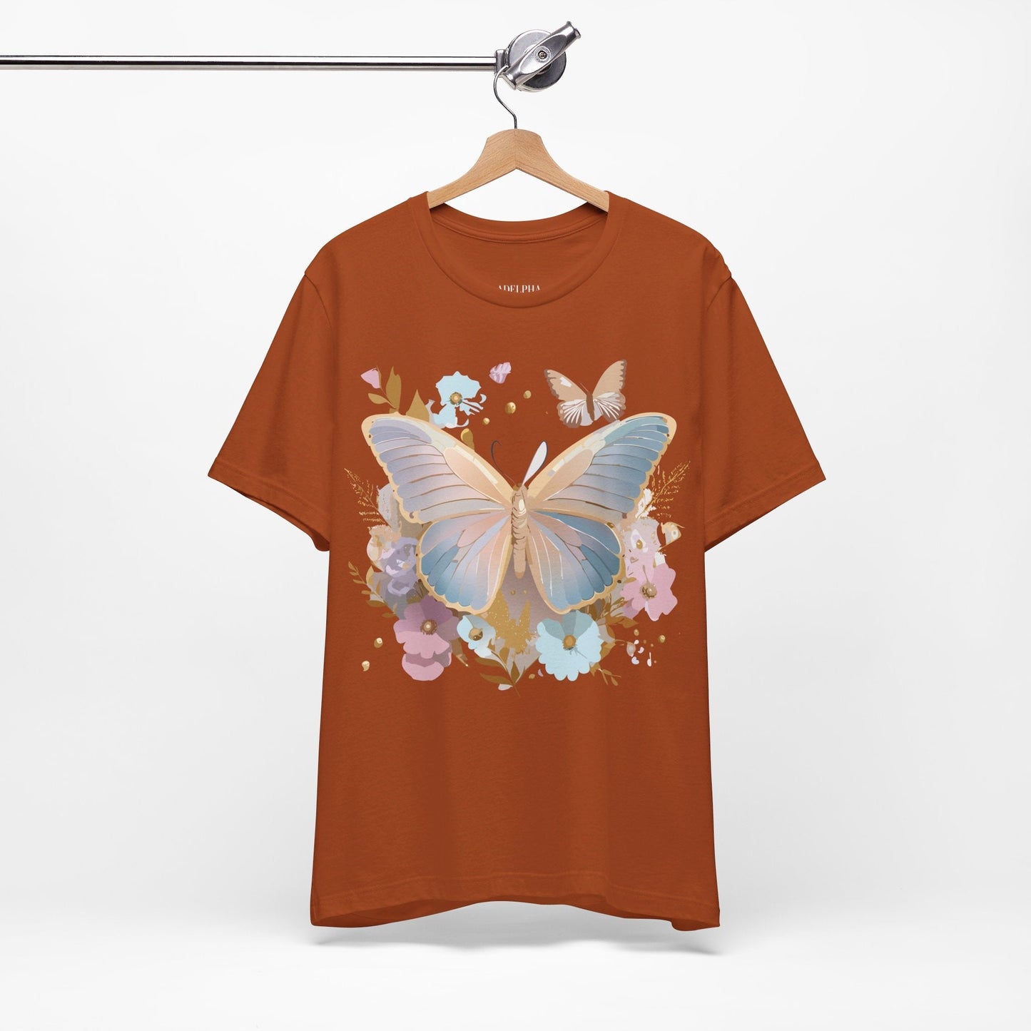 Butterfly Graphic T Shirt Unisex Vintage Artwork Tee By Adelpha