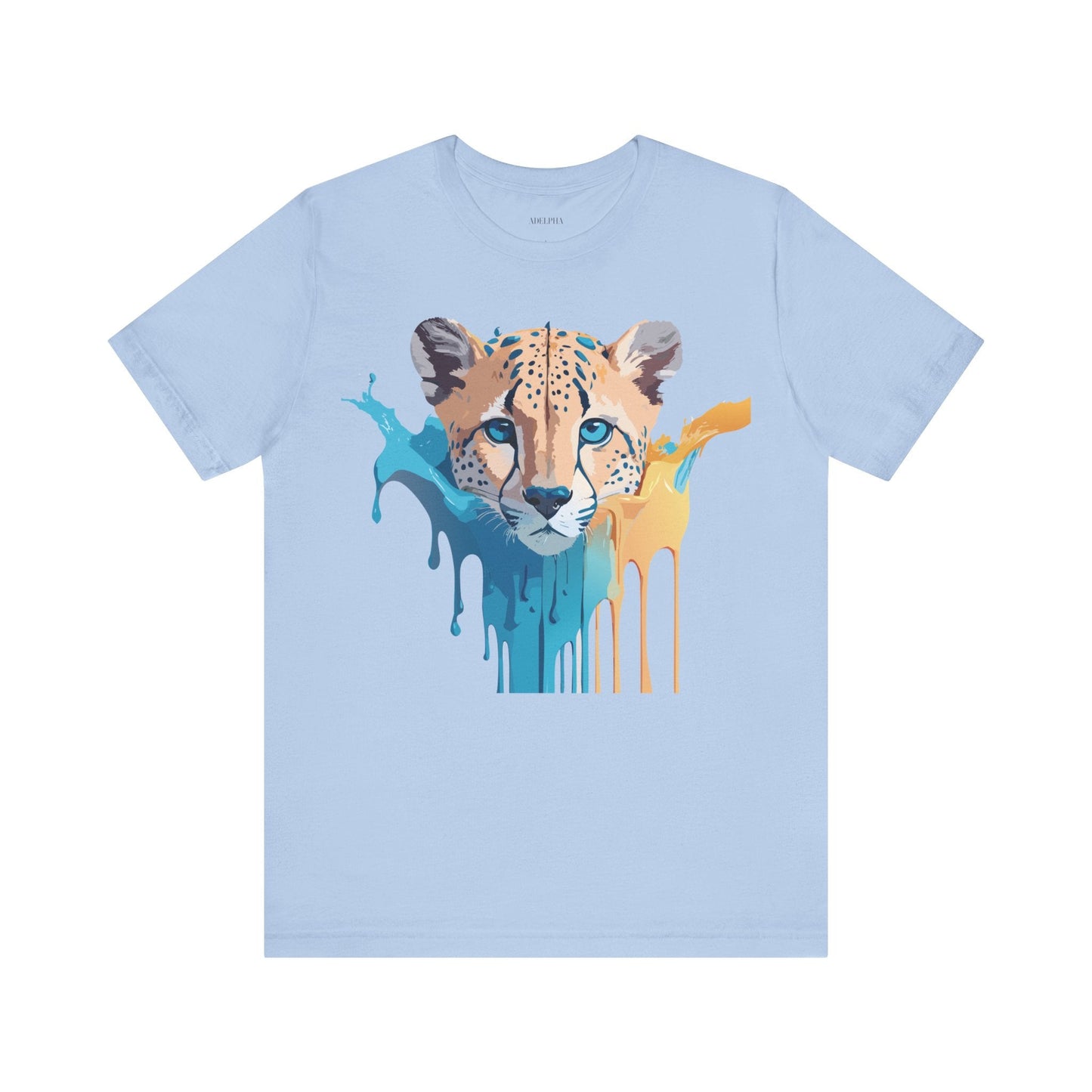 Adelpha Cheetah Graphic Jersey Tee Unisex Short Sleeve Art Design