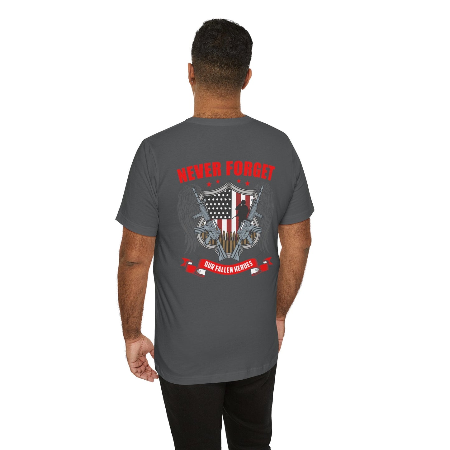 Army Veteran Patriotic Graphic Design Unisex Cotton T-Shirt v39