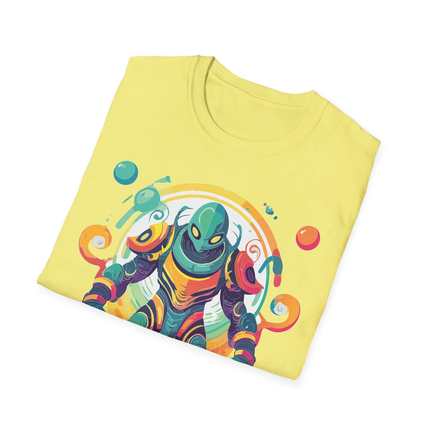 Alien Graphic Unisex Cotton Softstyle UFO Artwork Tee 11