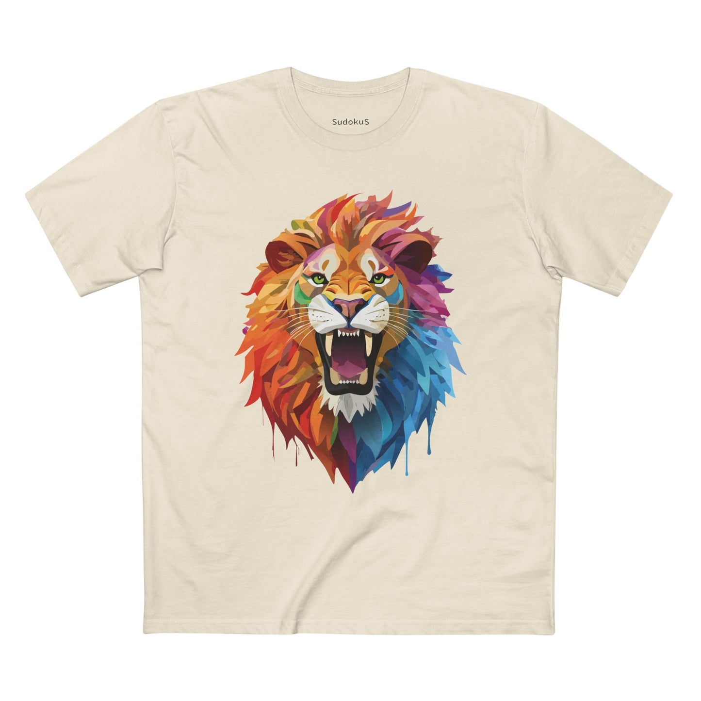 Lion Graphic Unisex 100 Cotton Staple Tee with Animal Design Artwork 28