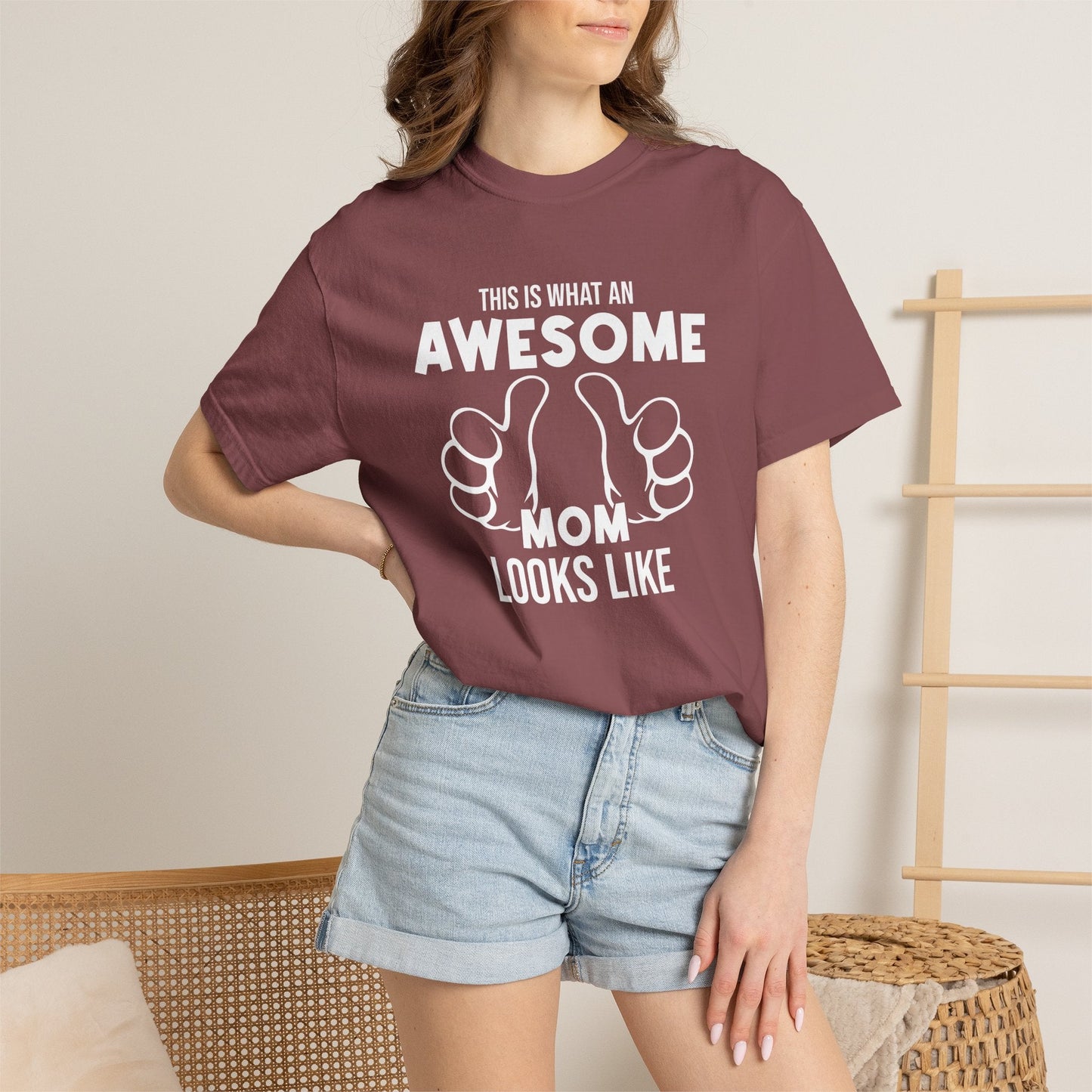 Mom T-shirt Mother's Day Mama Tee Unisex Comfort Colors Garment-Dyed Cotton h25