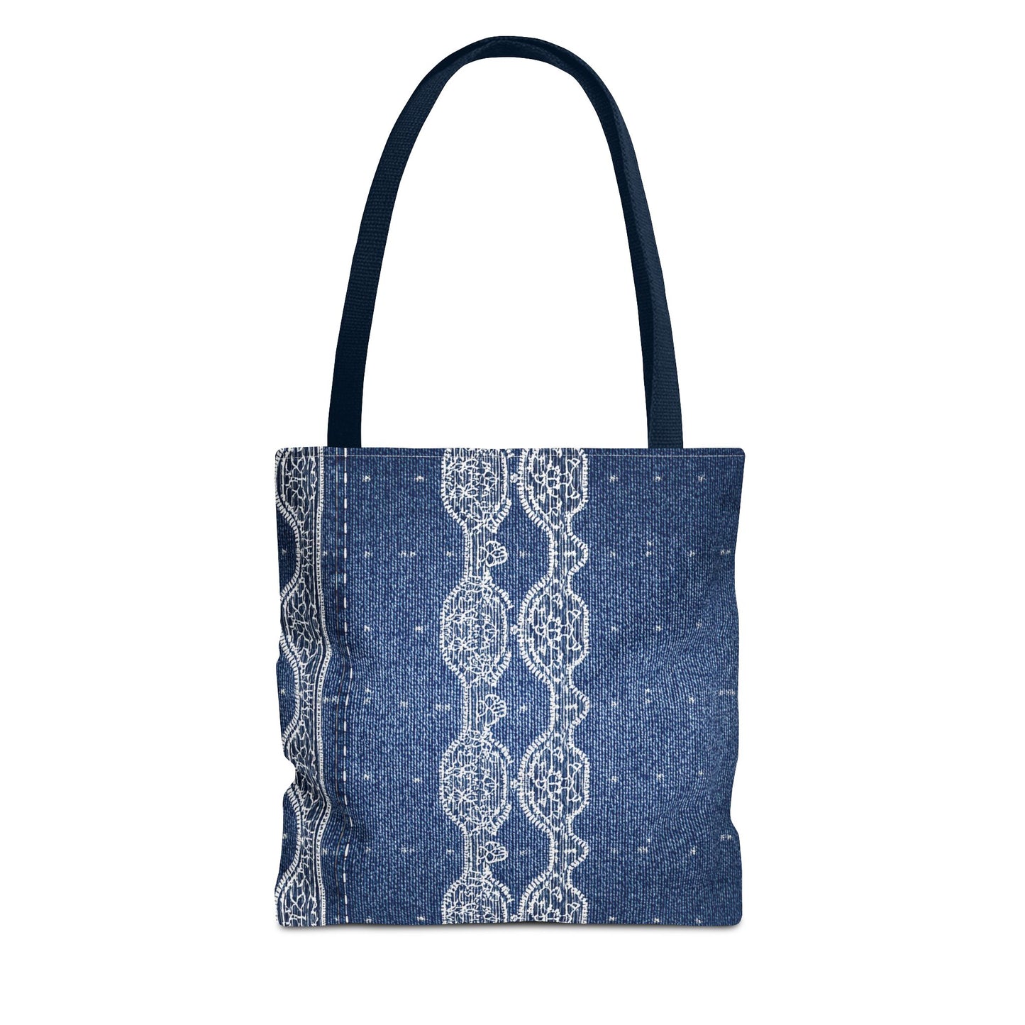 Denim Fabric Imitation Print Unisex Canvas Bag Poly Spun 3 Sizes Tote Bag 106