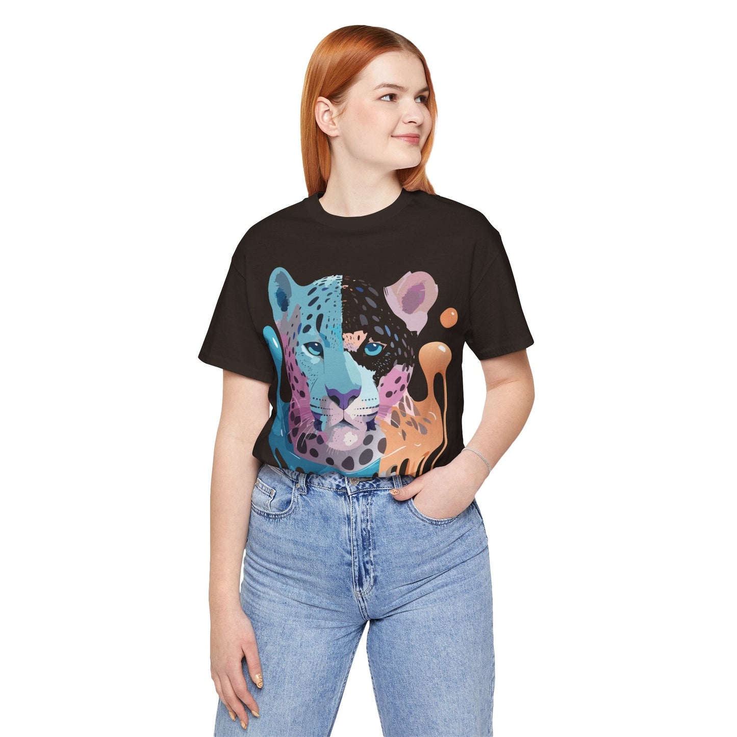 Cheetah Graphic Unisex 100 Cotton Artwork Tee 7