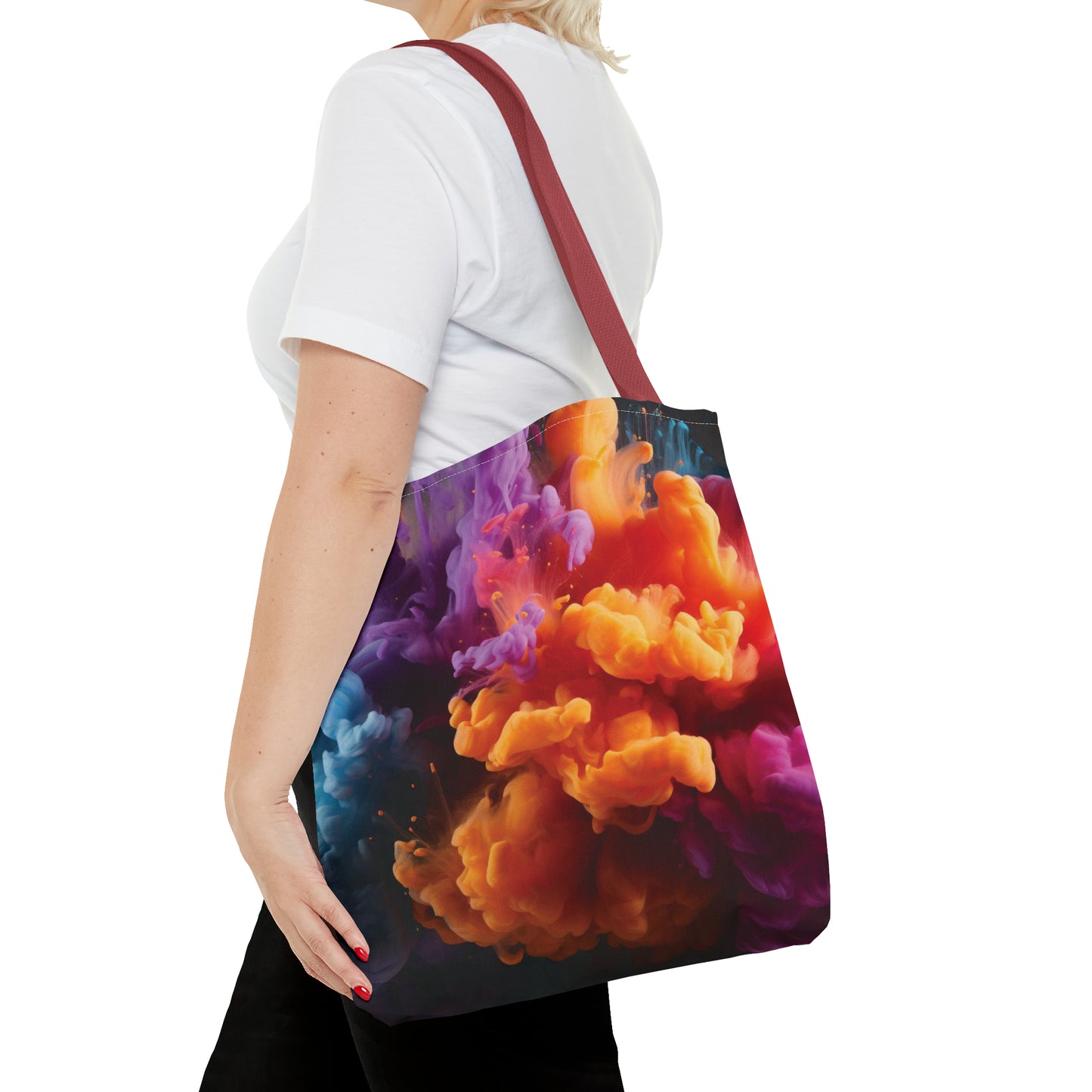 Canvas Bag with Abstract Prints