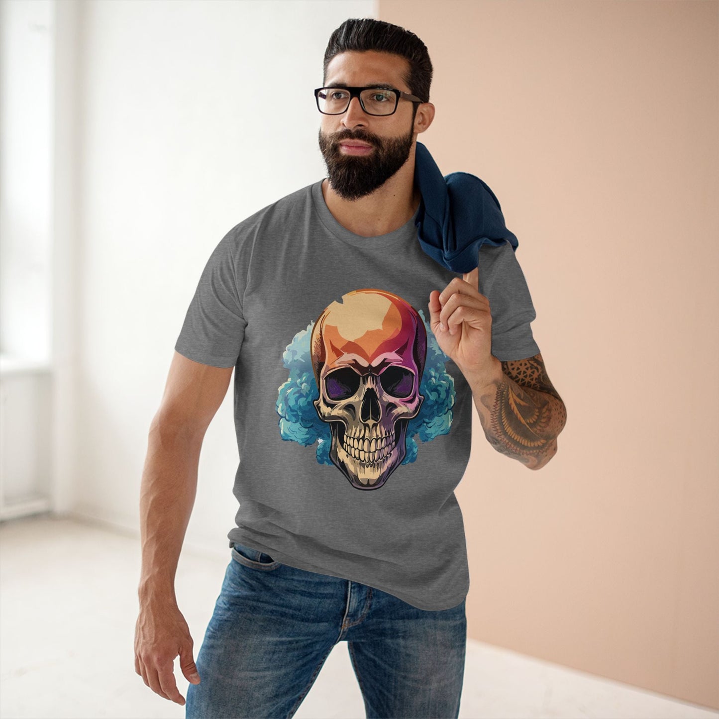 Skull Shirt Skeleton Shirt Unisex Premium Cotton Art Tee From Retro2Nova Original Art Design
